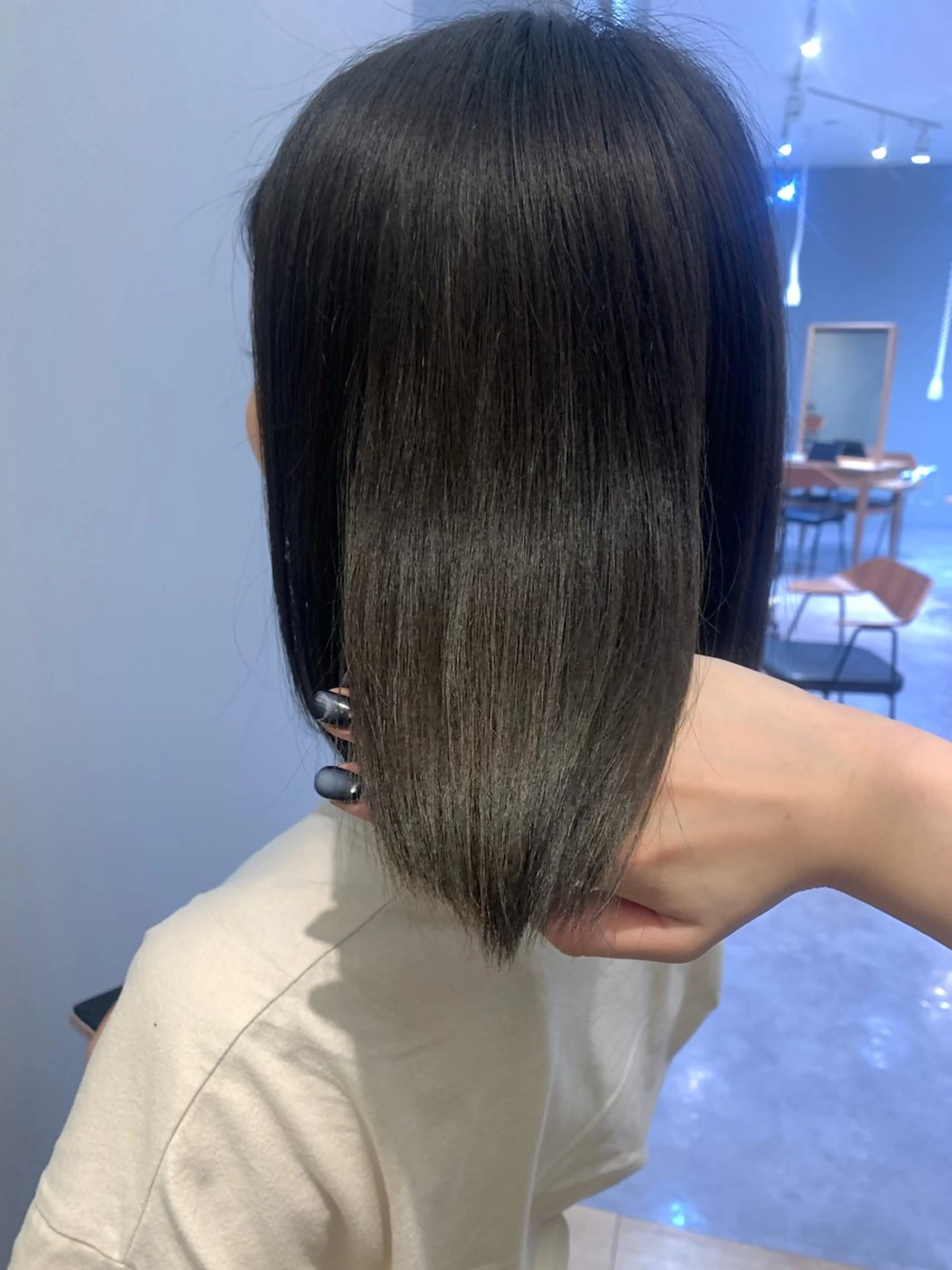 カラー アッシュ 田中 優菜のヘアスタイル