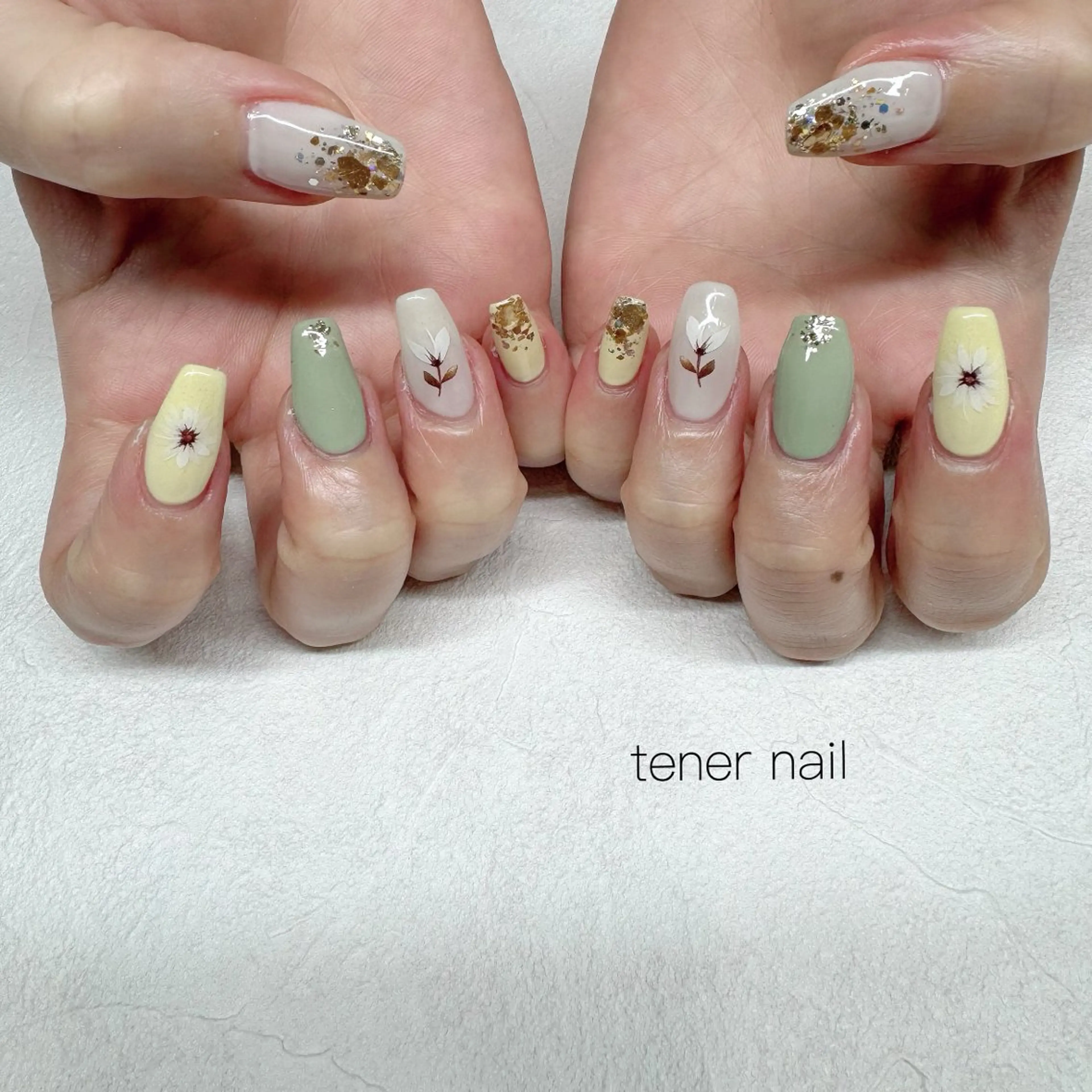 ネイル フラワーネイル パステルネイル ハンドネイル tener  nail  テネルネイル所属・テネルネイル tener nailのネイルデザイン