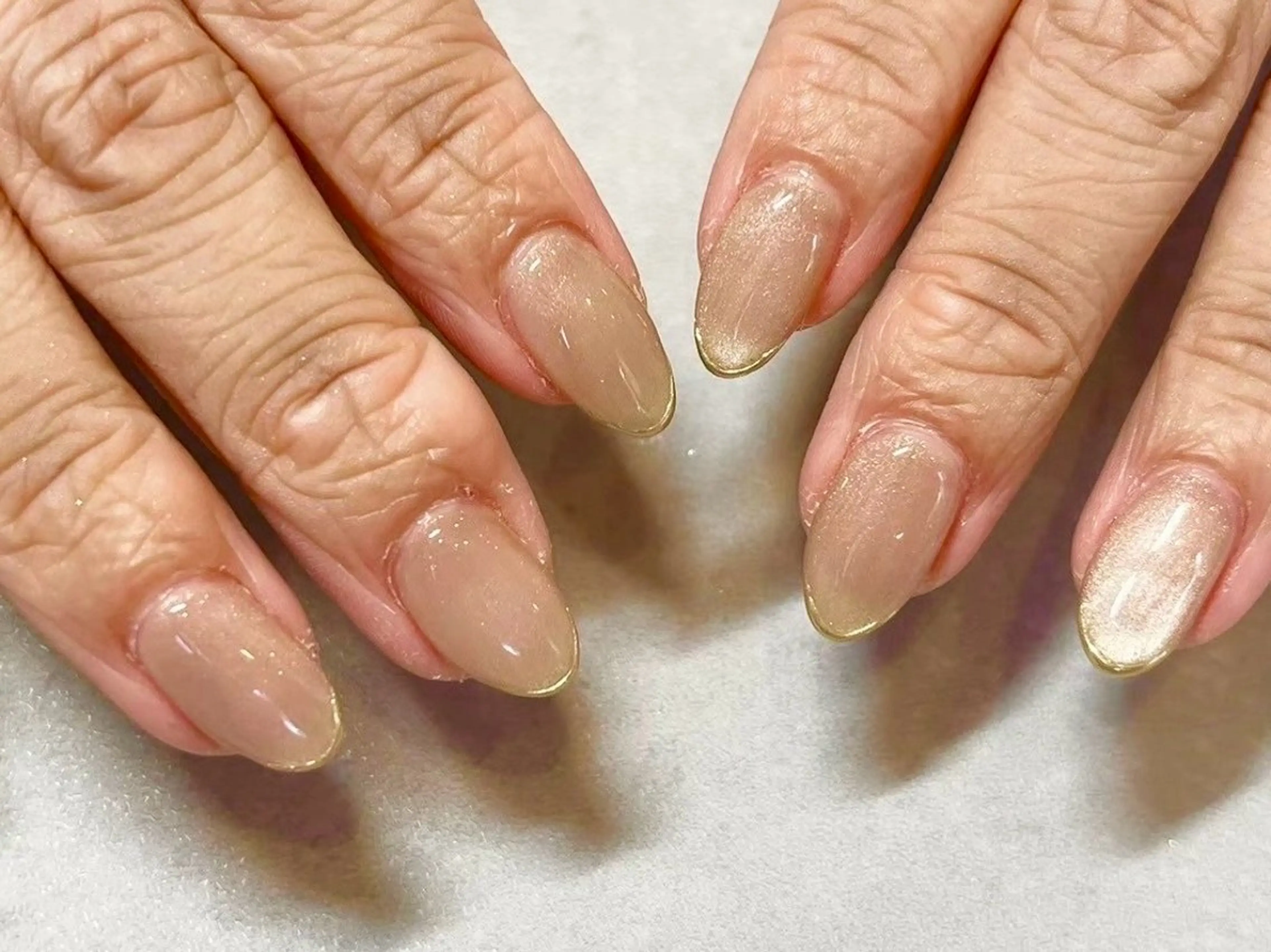 ネイル フレンチネイル マグネットネイル ミラーネイル Ayano ♡のネイルデザイン