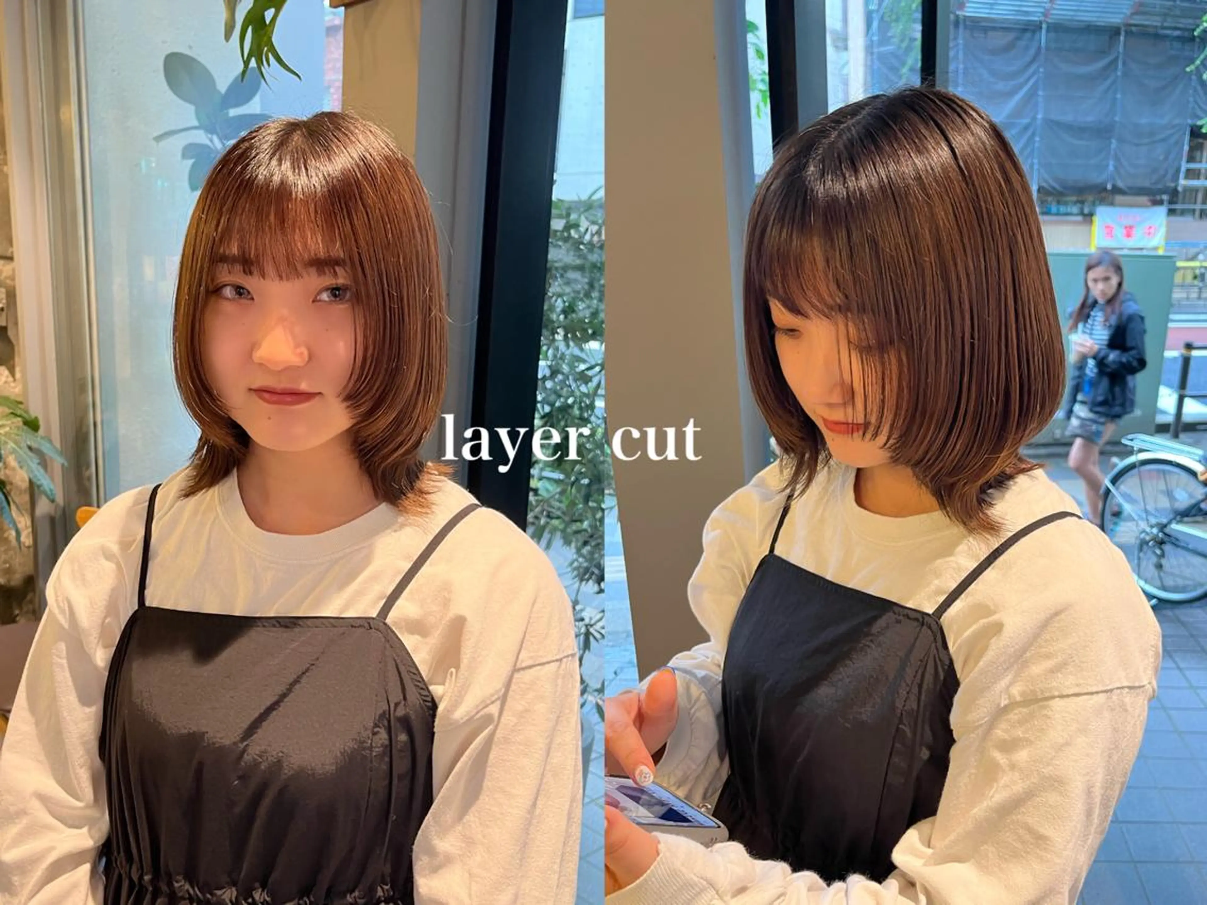 ミディアム カット ヘアカラー ZEST kalon RINAのヘアスタイル