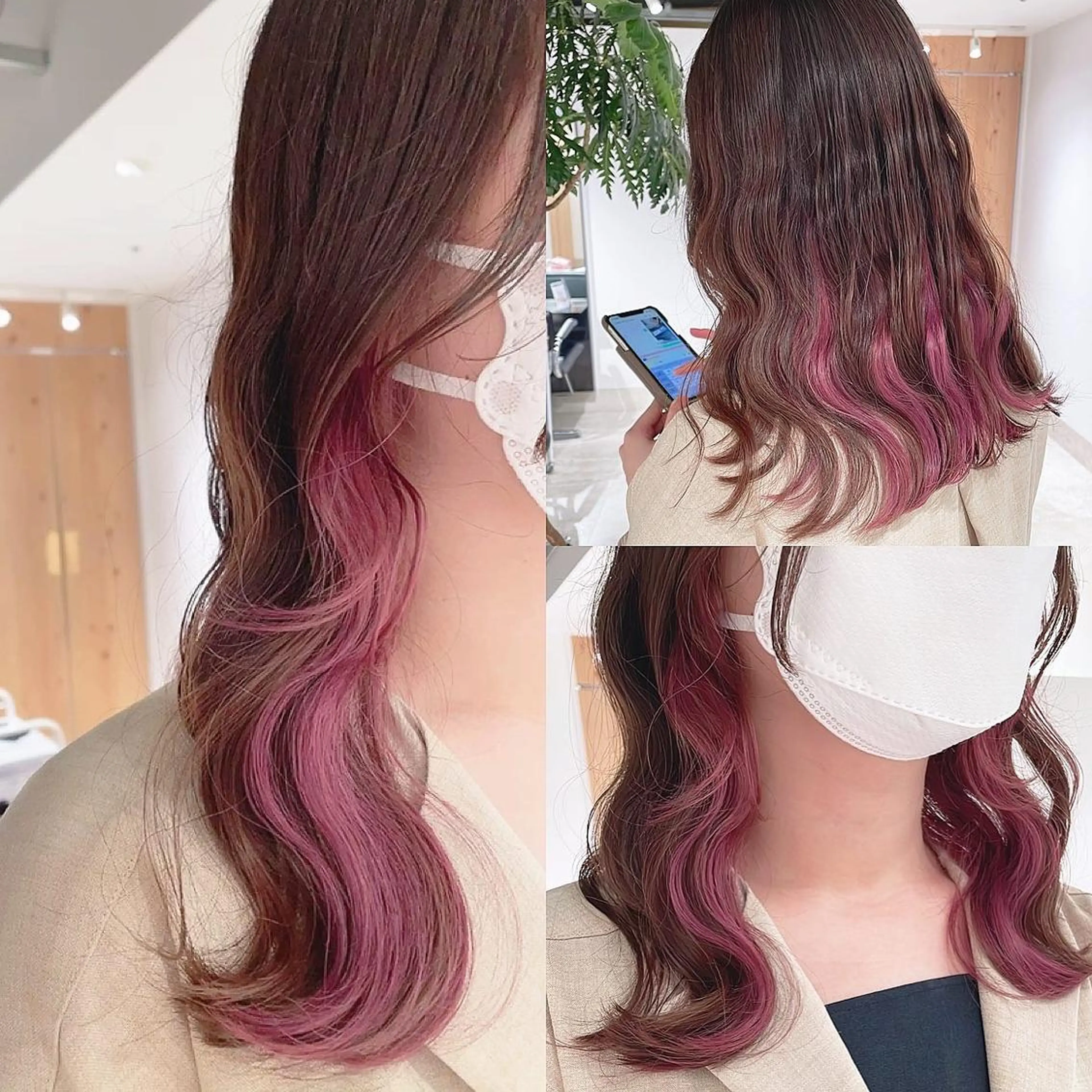 カラー ヘアカラー トリートメント 渋谷:インナーカラー ／🍒エリカ🍒のヘアスタイル