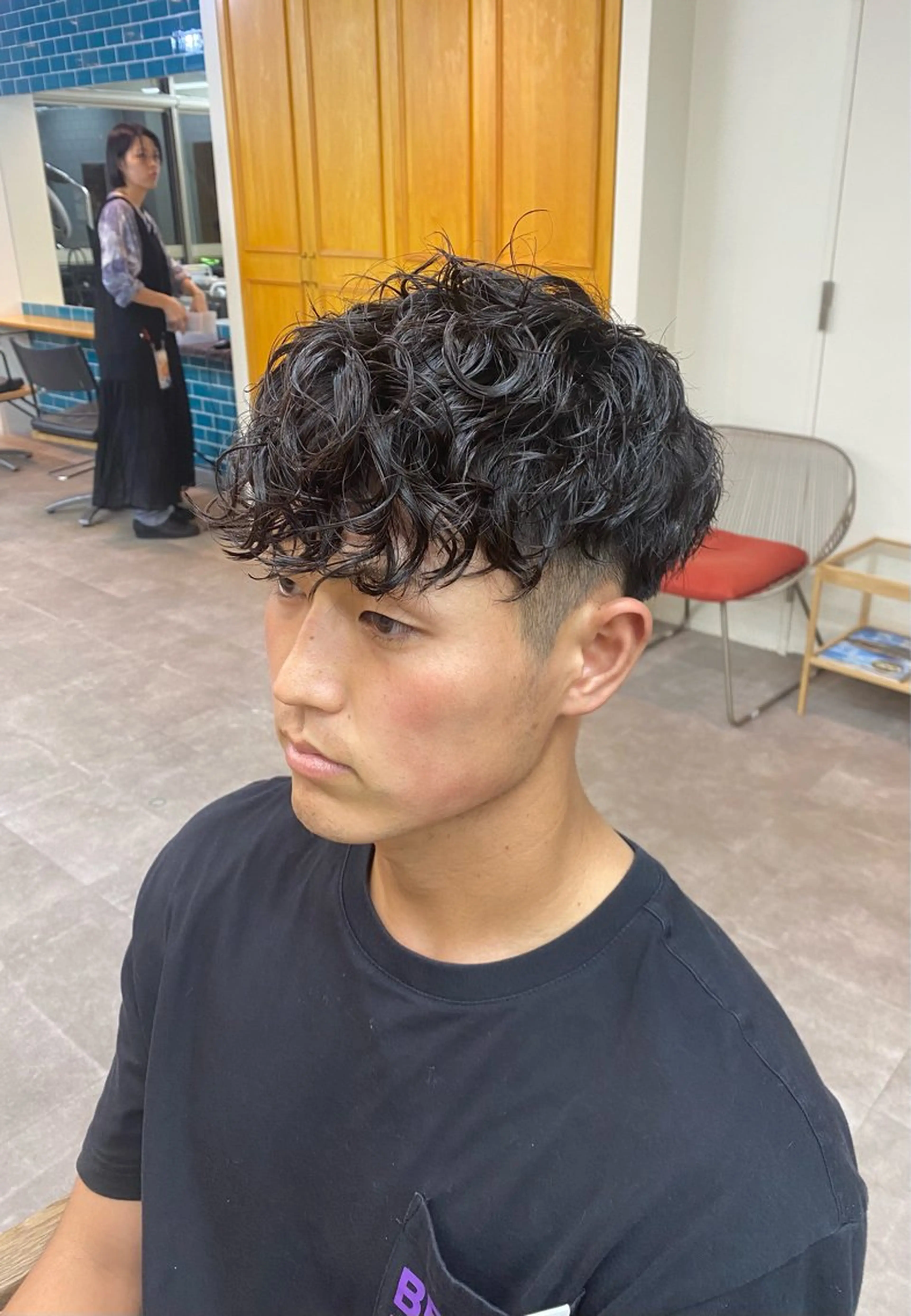 パーマ メンズ メンズパーマ スペインカール カット パーマ シャドウパーマ/ 波巻パーマYu-Kiのヘアスタイル