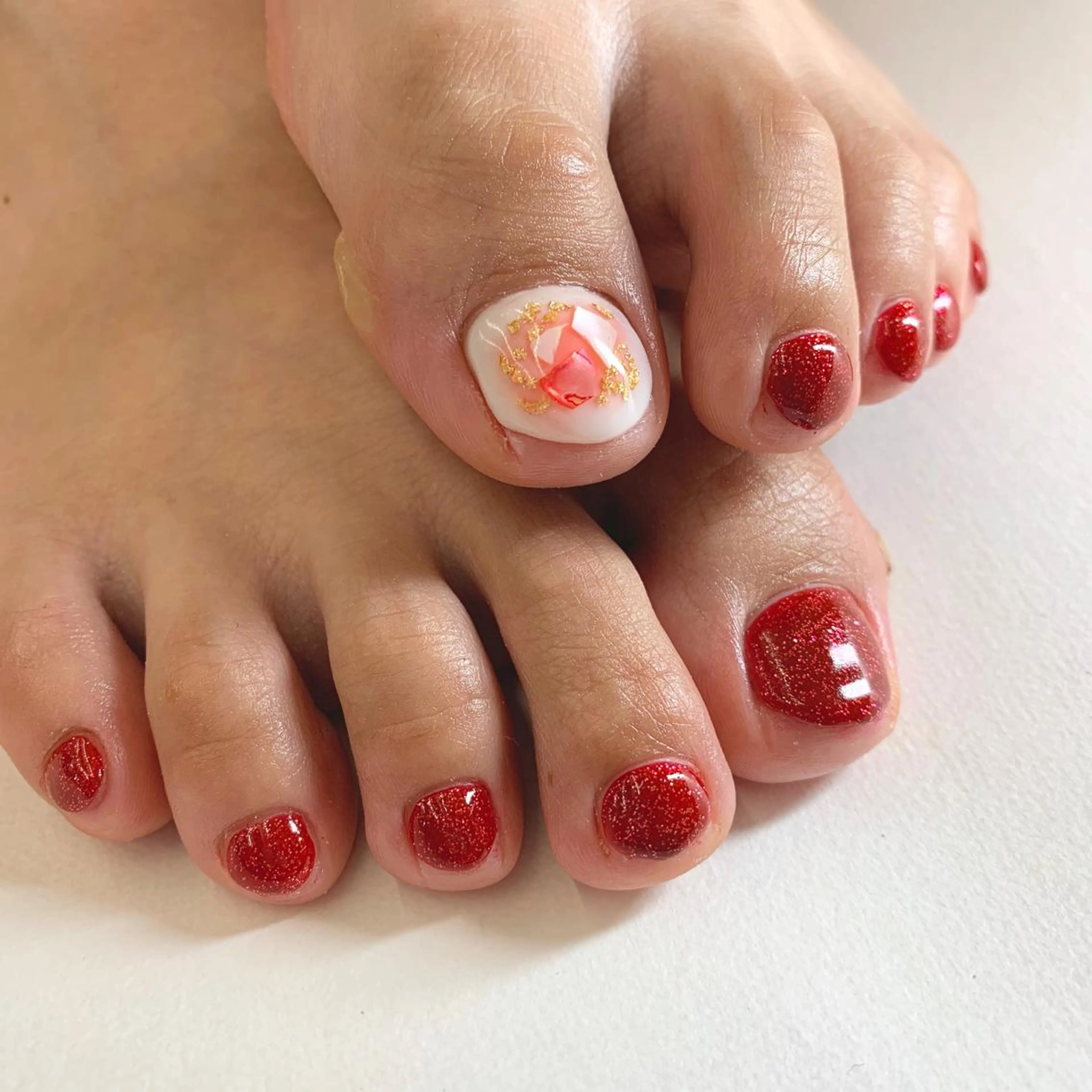 メンズ ネイル アートネイル フットネイル キラキラネイル YUN君 🦍のネイルデザイン