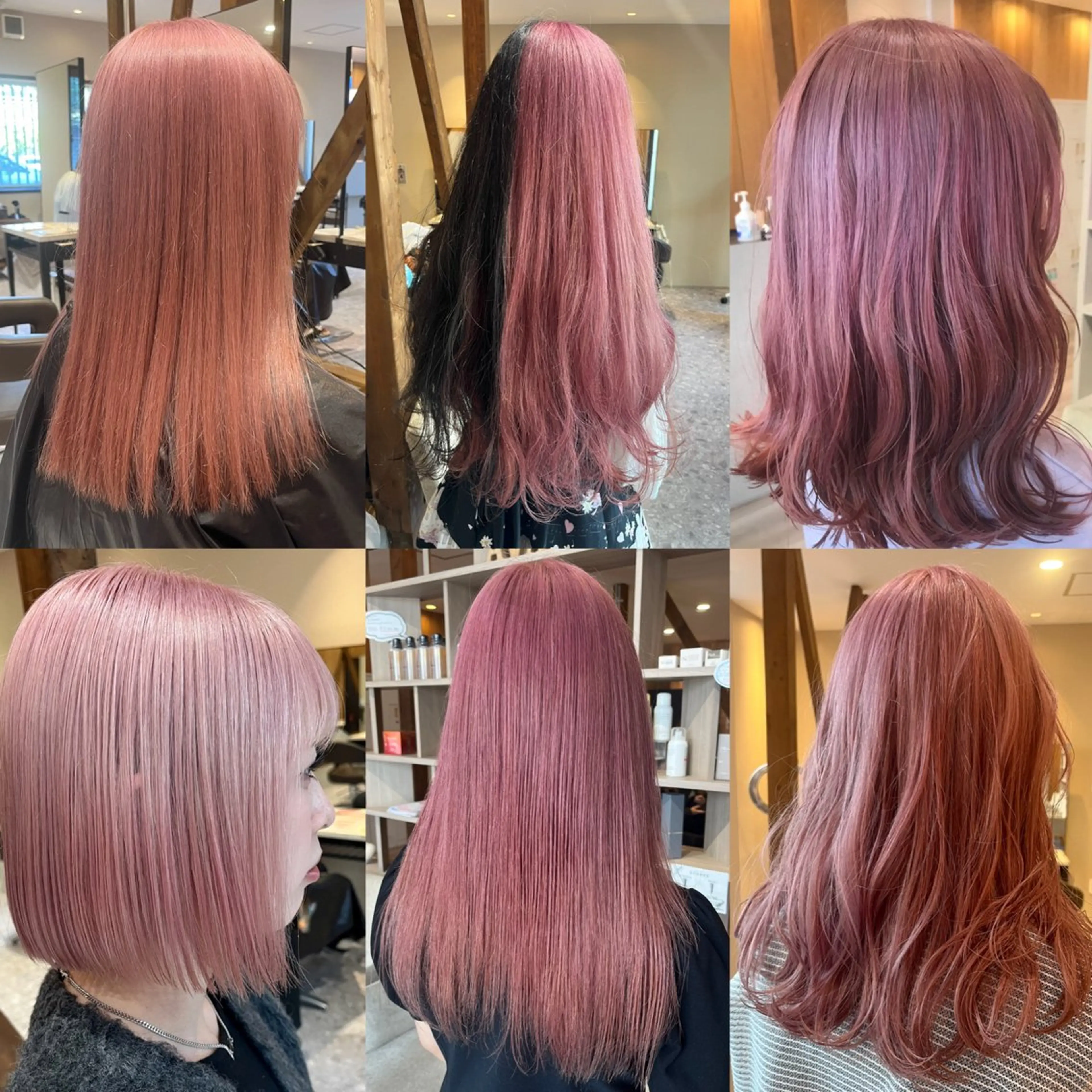 カラー ブリーチ ピンクカラー 梶原 武士のヘアスタイル