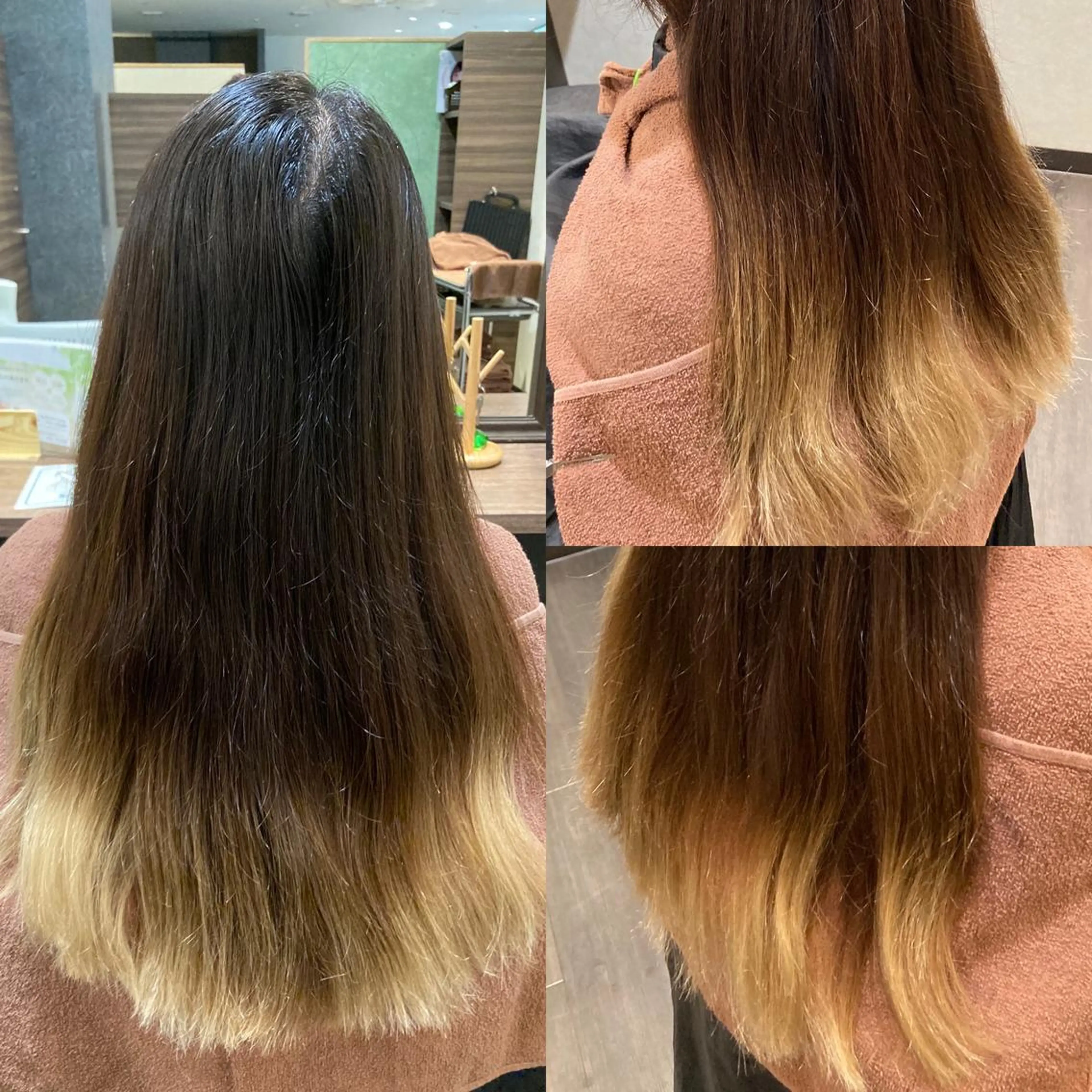 ロング カラー ピンクカラー ルビー 中嶋 ナカジマのヘアスタイル