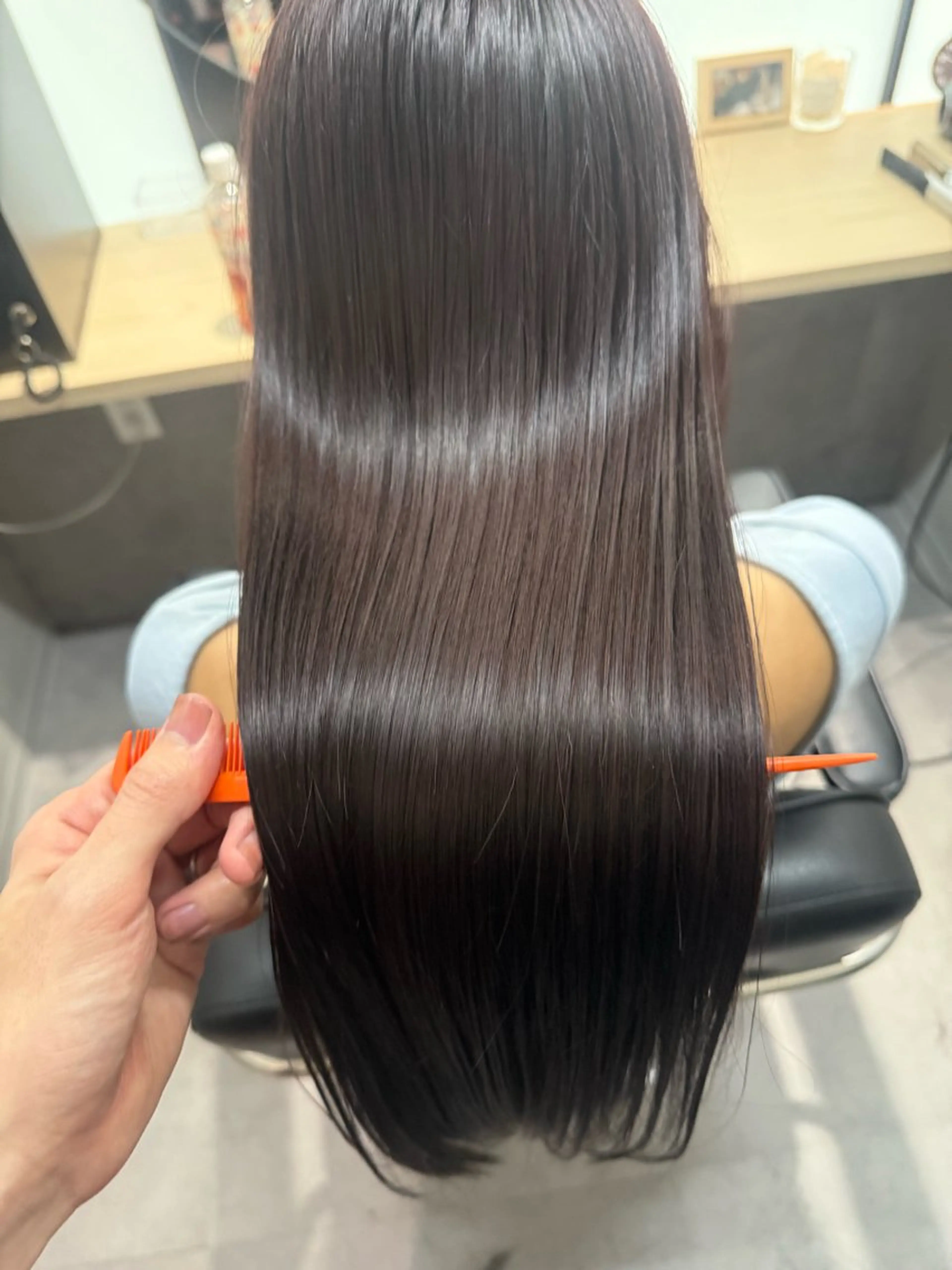 ロング ピンクブラウン カット ヘアカラー 🎊地域最安値🎊 髪質改善/NAOKIのヘアスタイル