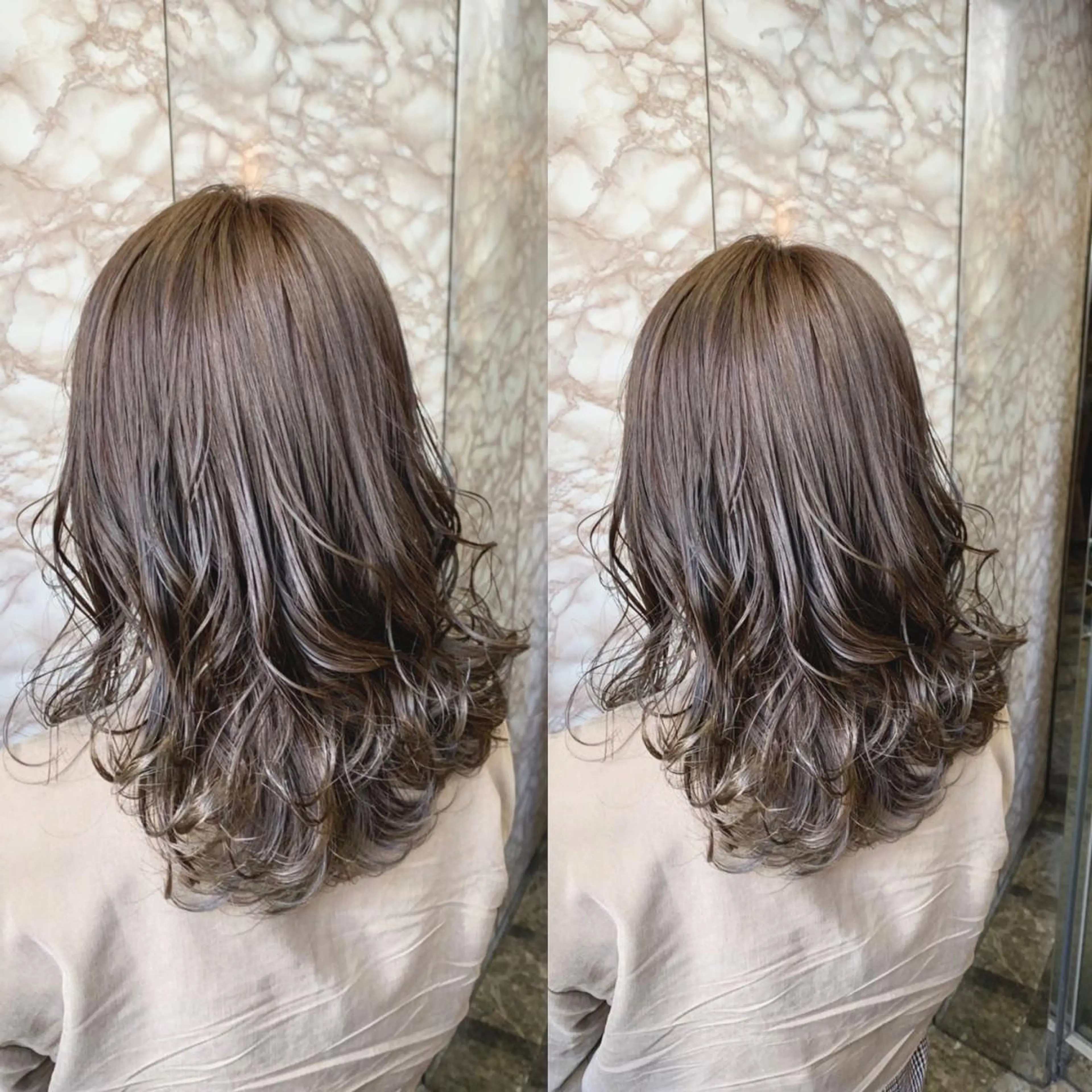 セミロング カラー ブリーチ ケアブリーチ ヘアカラー トリートメント 🉐【店長】塩見 弘樹🉐のヘアスタイル
