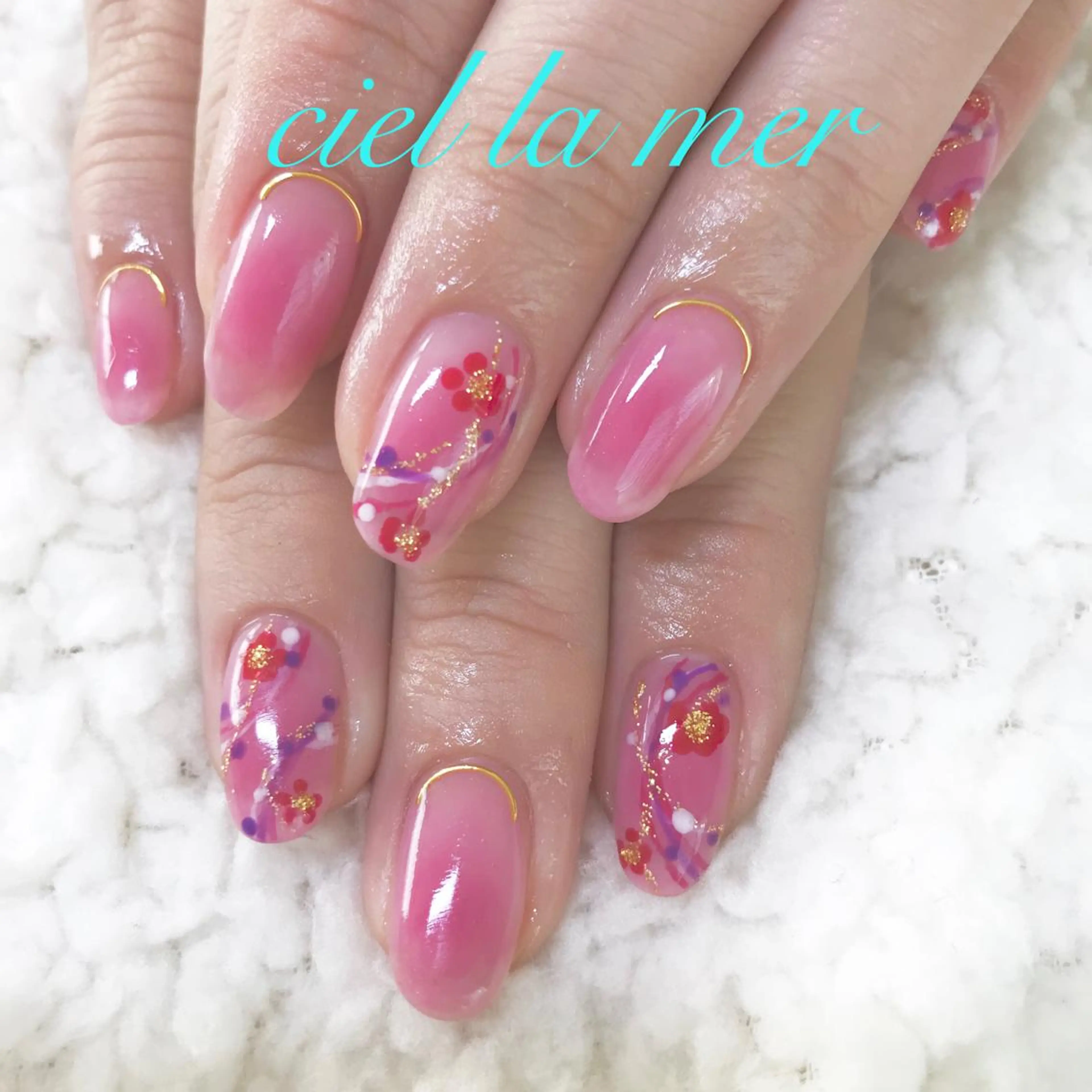 ネイル ハンドネイル フットネイル ciel la merのネイルデザイン