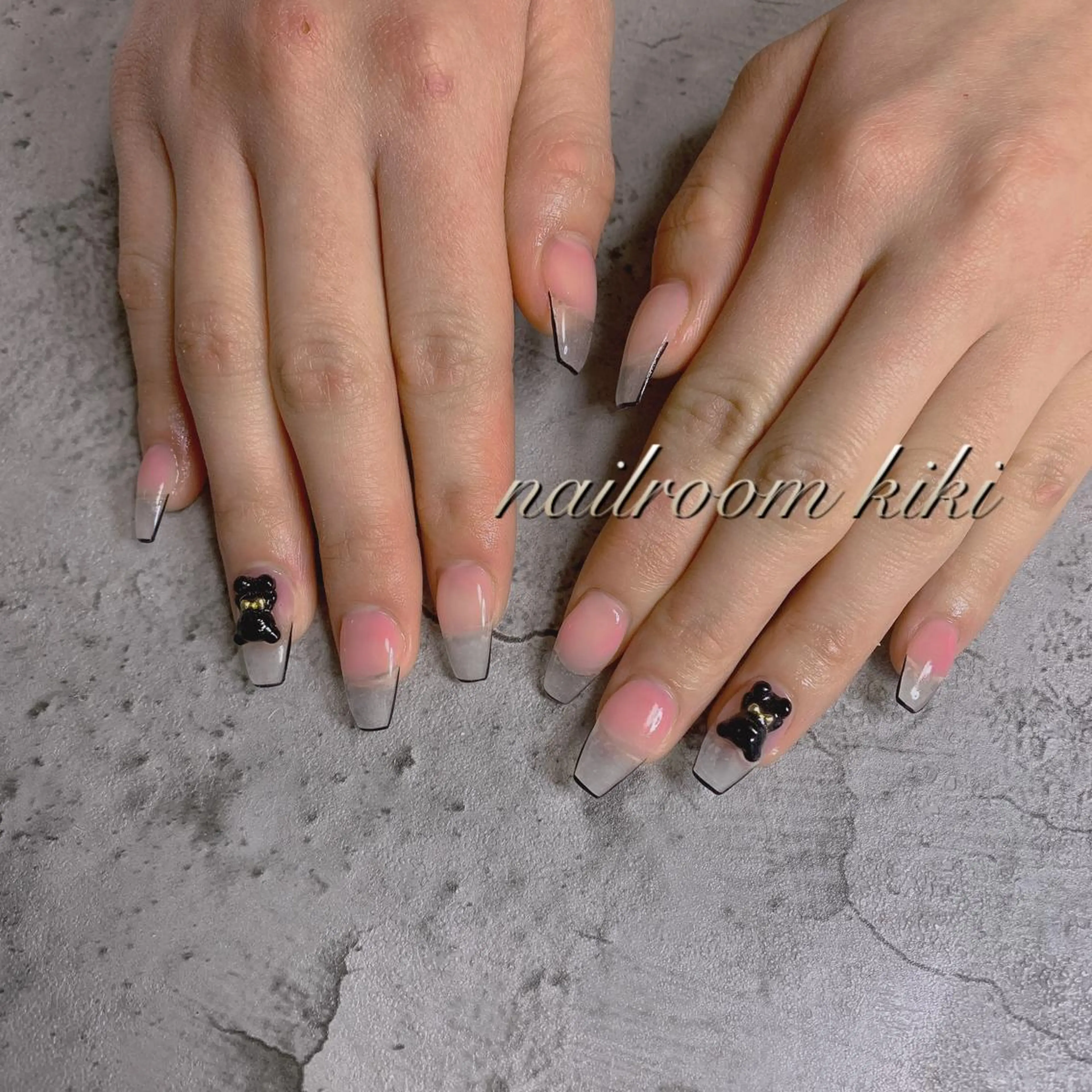 ネイル クリアネイル フレンチネイル ピンク Salon de kiki所属・Salonde kikiのネイルデザイン