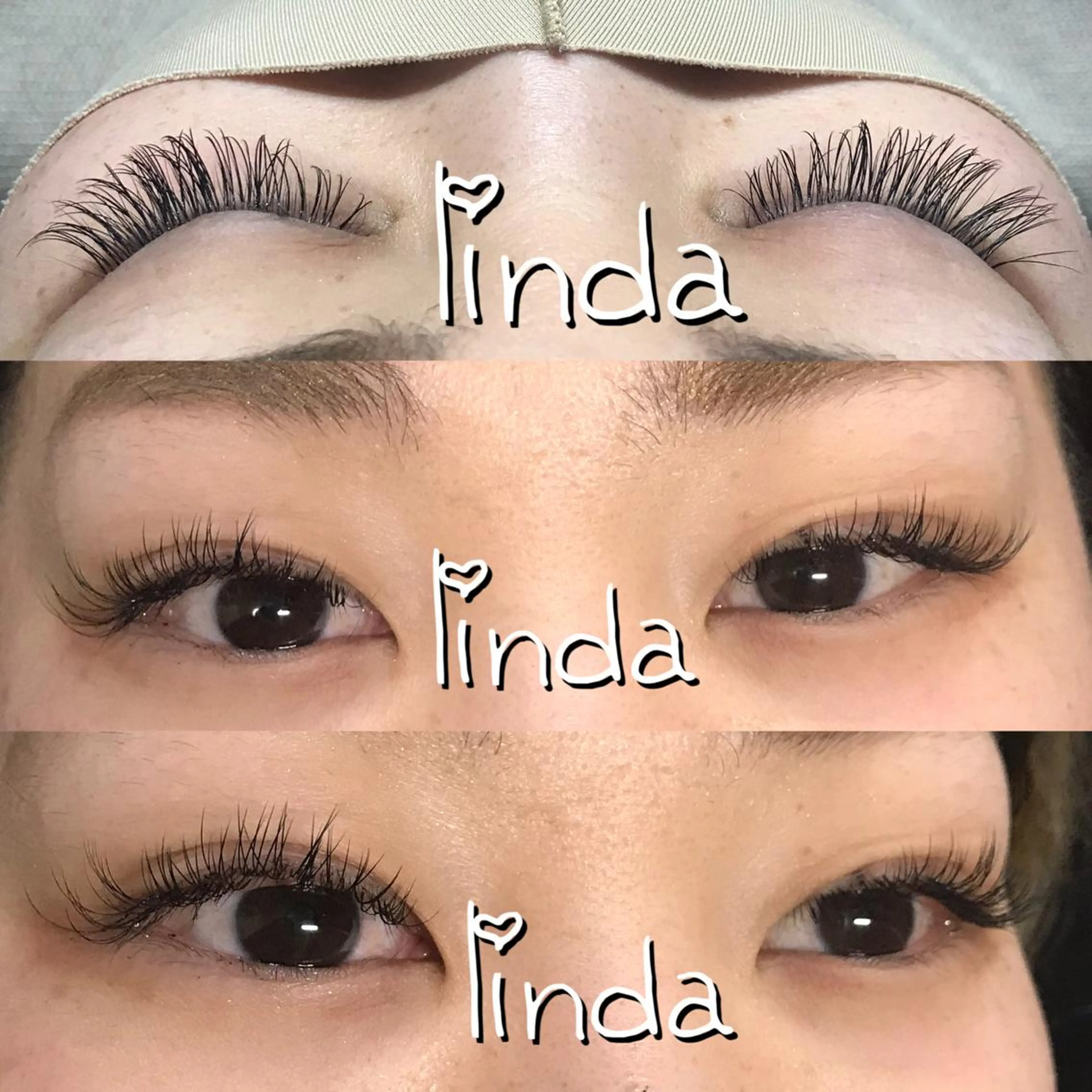 マツエク・マツパ 付け放題 フラットラッシュ ナチュラル linda lashesのマツエク・マツパデザイン