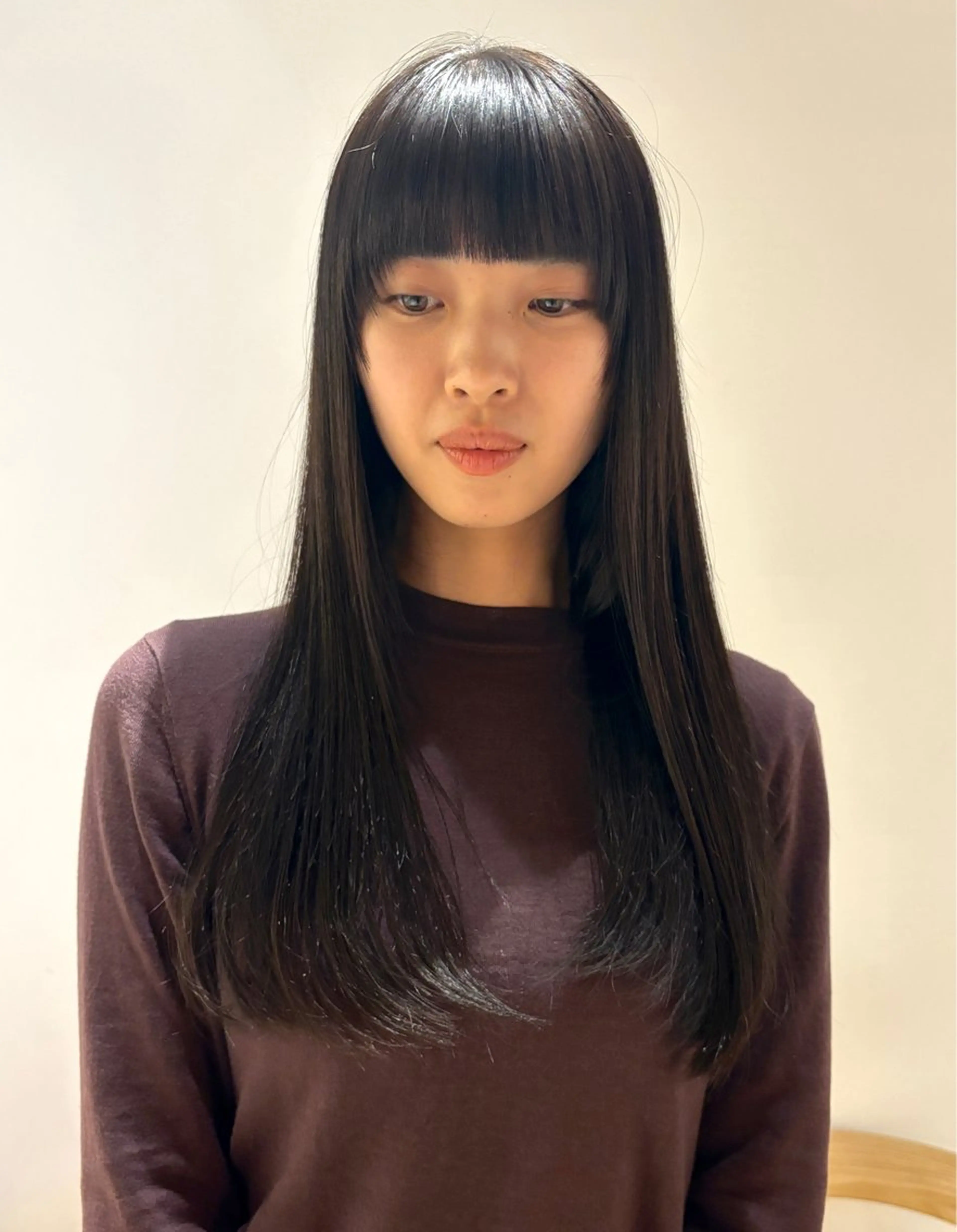ロング カラー 顔周りカット レイヤーカット カット ヘアカラー トリートメント やまもと さえのヘアスタイル