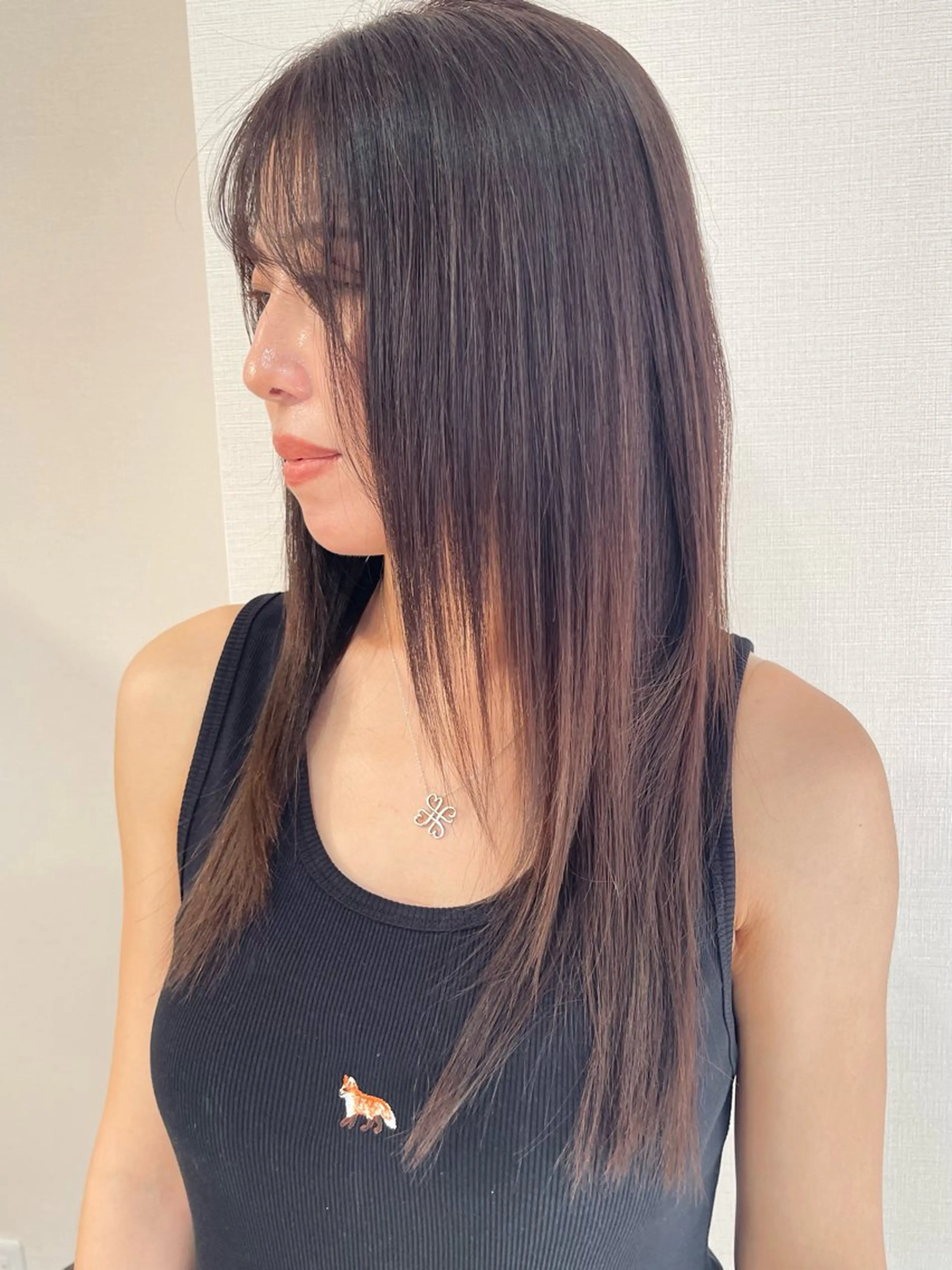 ロング カラー 髪質改善 カット ヘアカラー トリートメント 髪質改善ｶﾗｰ ｹｱﾌﾞﾘｰﾁ/ﾀﾑのヘアスタイル