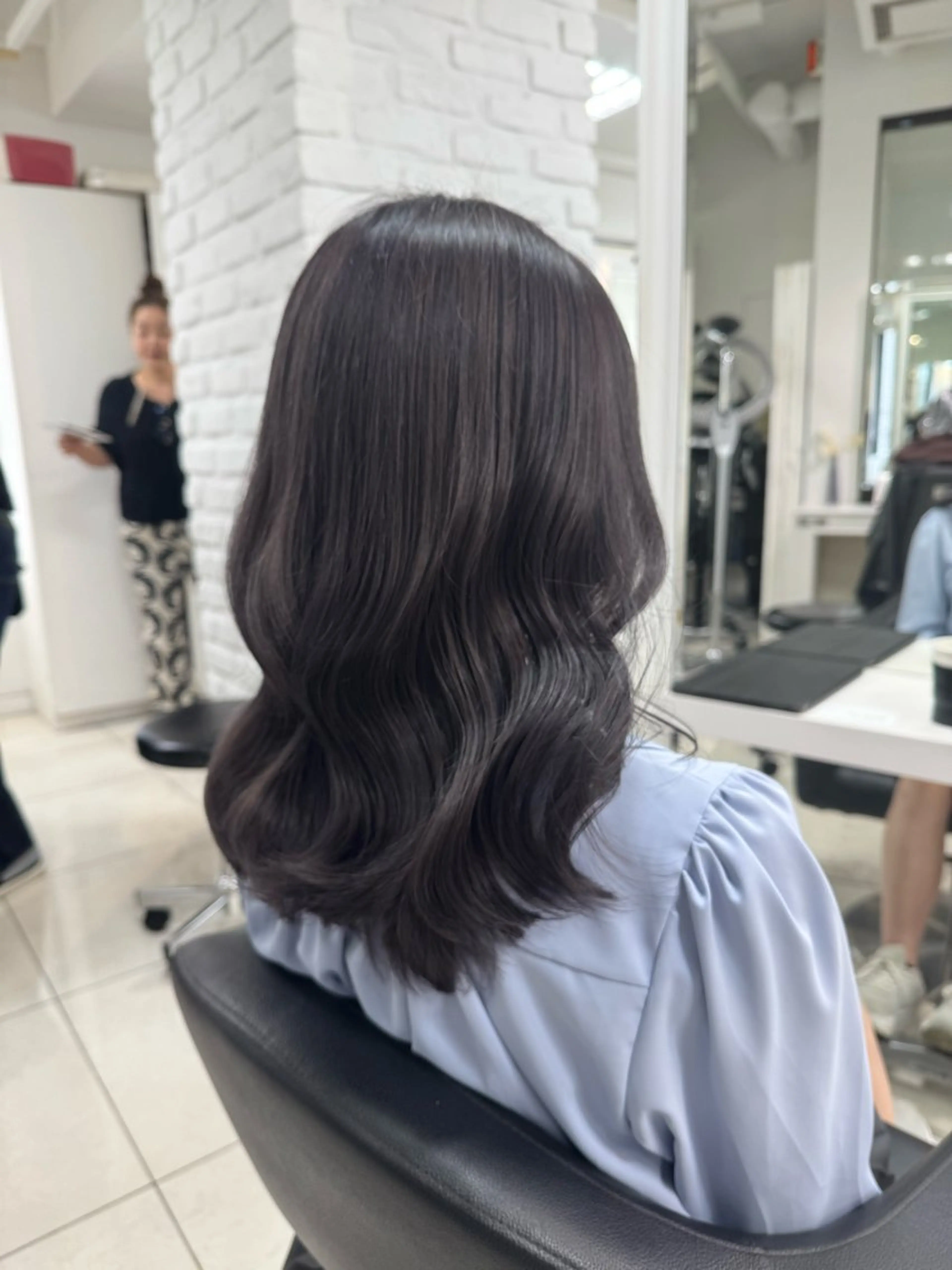 セミロング カラー ヘアカラー トリートメント K kasumiのヘアスタイル