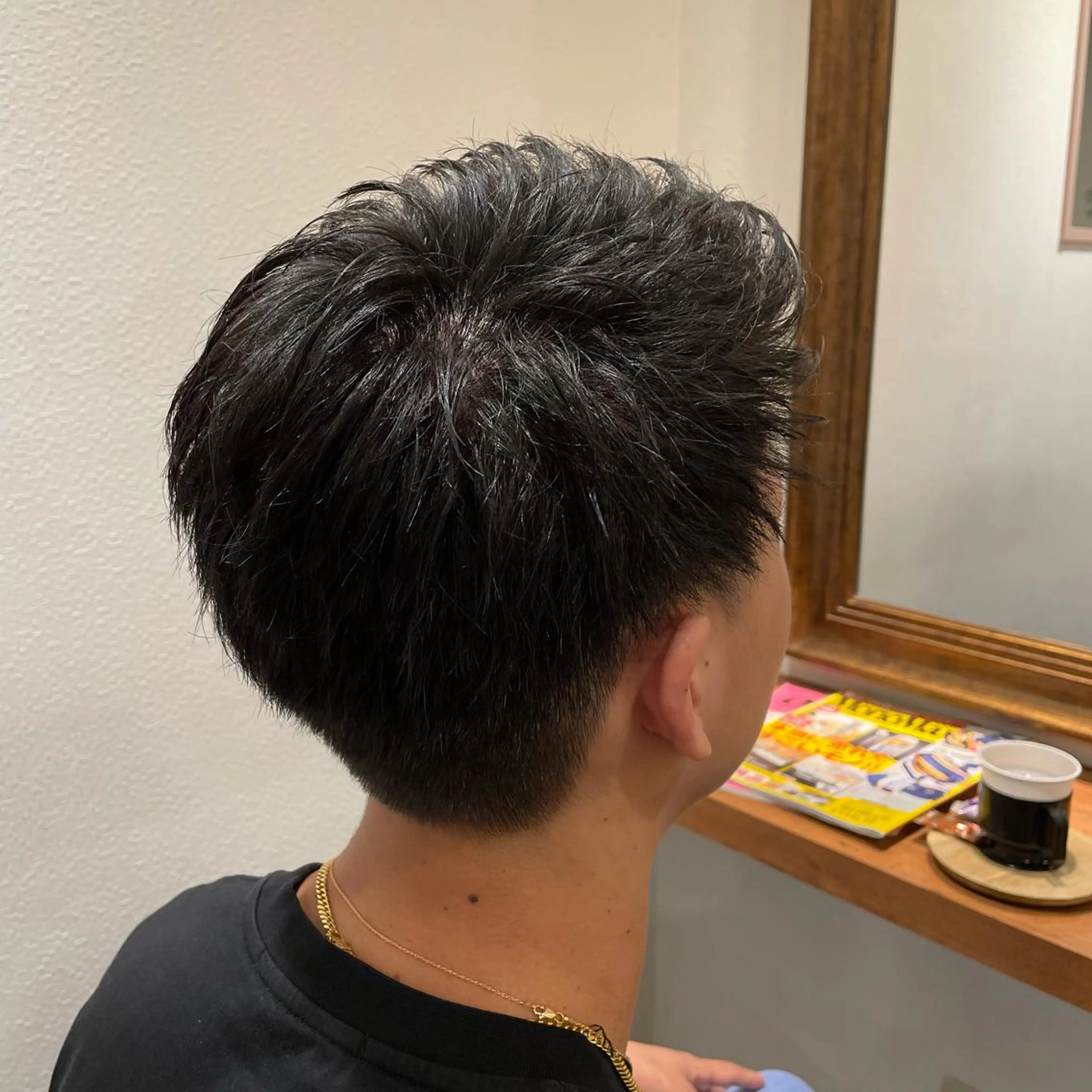 ショート メンズ アップバング ショートヘア カット Wataru 外国人風カラー💎のヘアスタイル