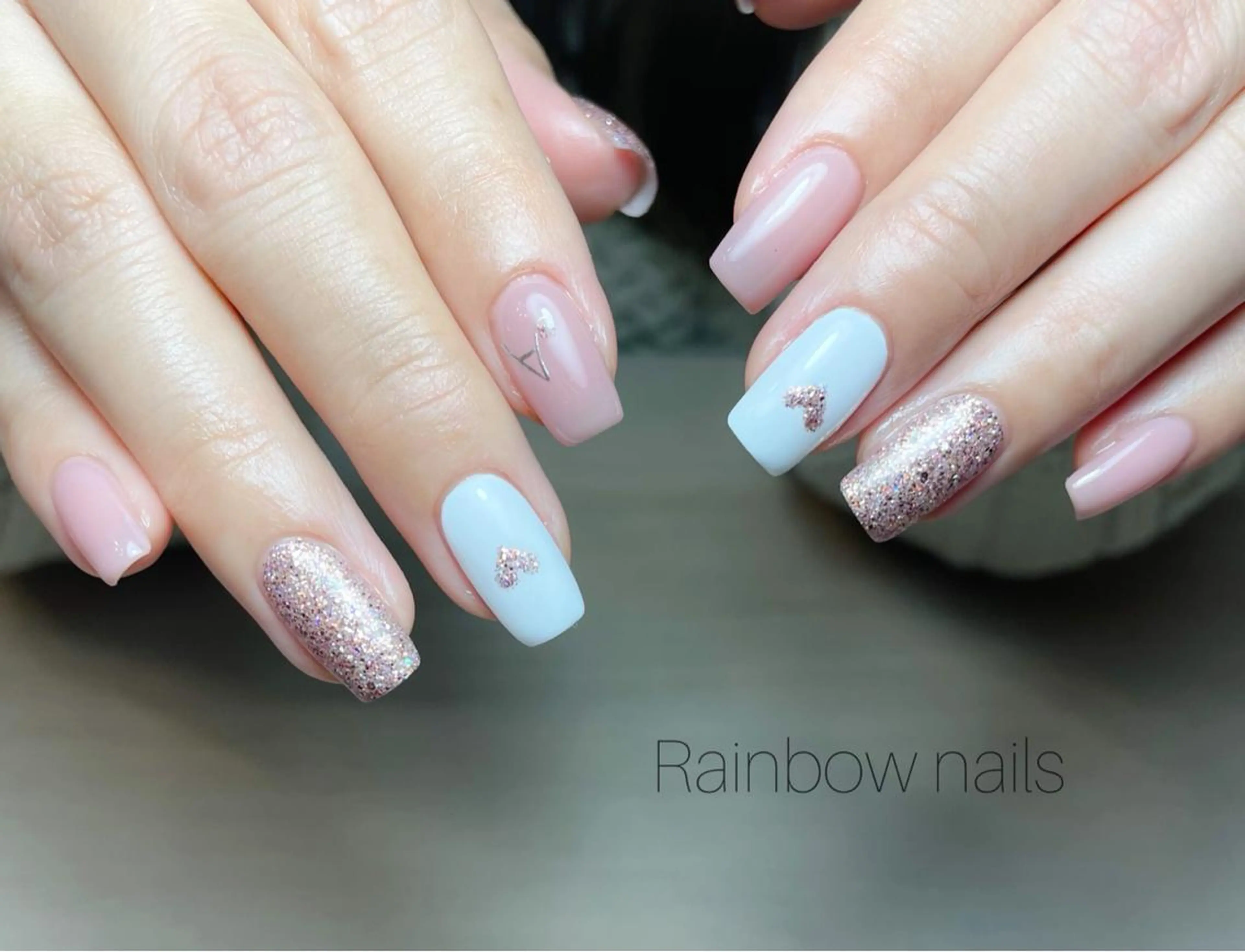 ネイル Rainbow nailsくろちゃんのネイルデザイン