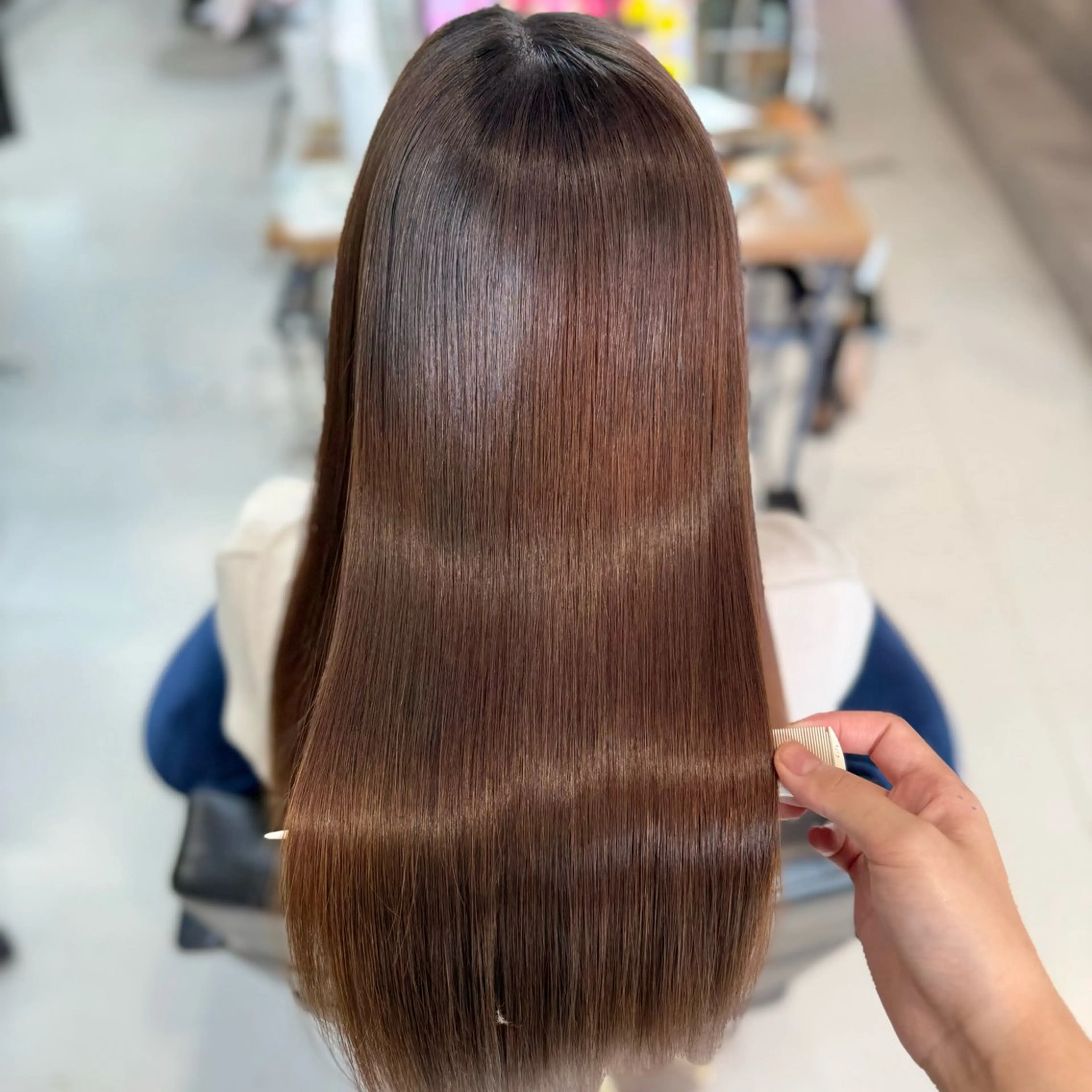 ロング 髪質改善 トリートメント 山崎結菜 🫧透明感カラーのヘアスタイル