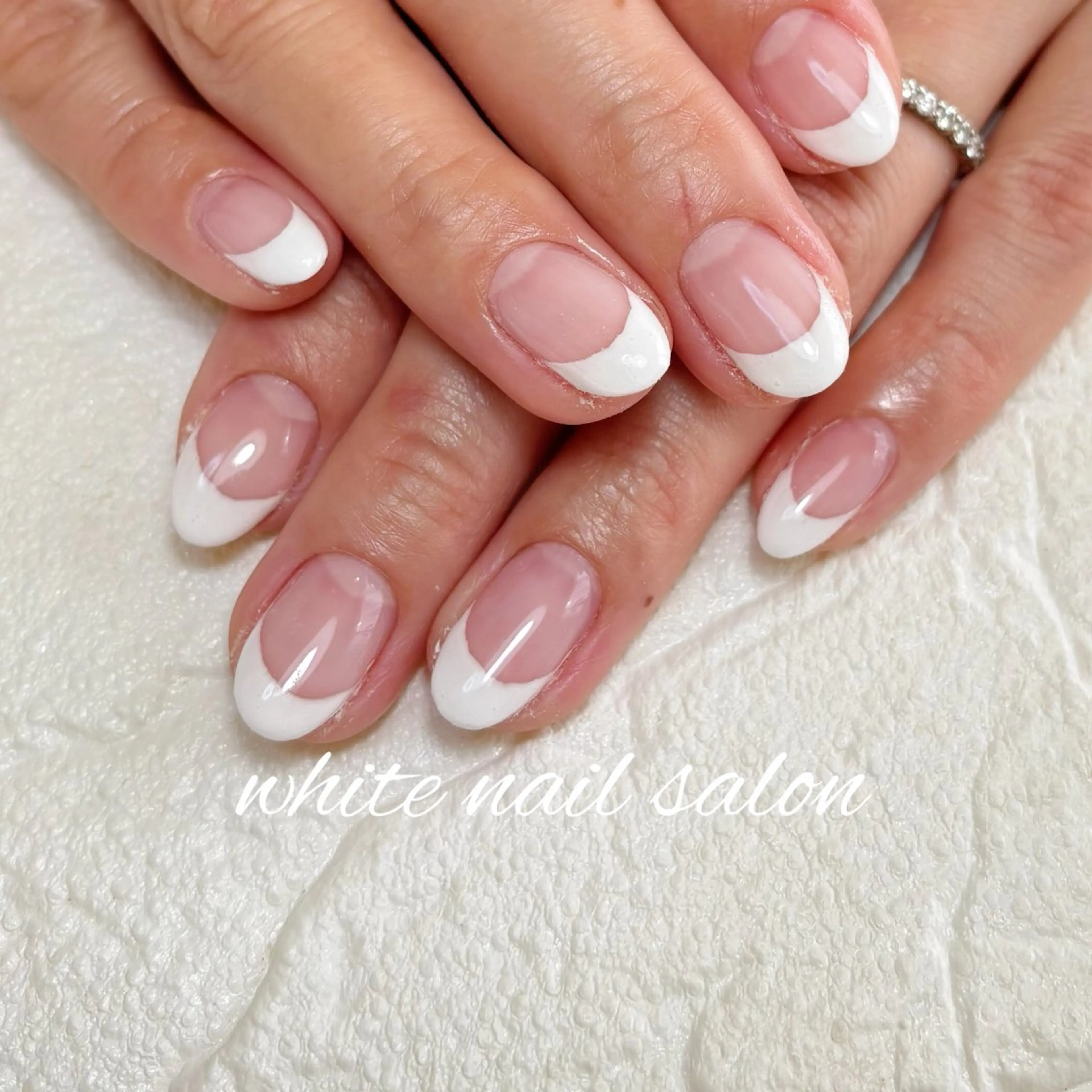 ネイル フットネイル フレンチネイル ラメ(グリッター) ハンドネイル white nail salonのネイルデザイン