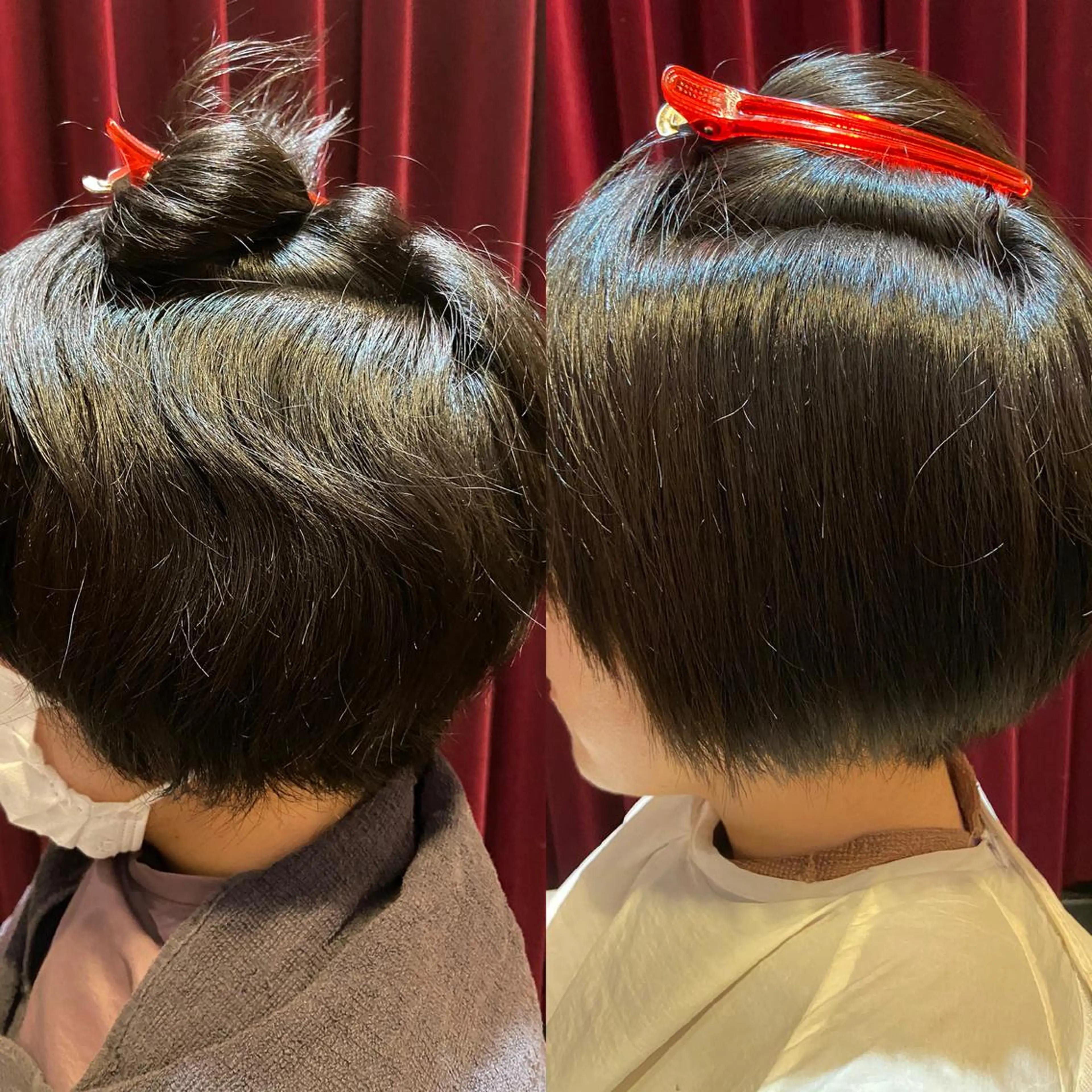 ショート 縮毛矯正 カット ヘアカラー Agu hair jouet 君島七海のヘアスタイル