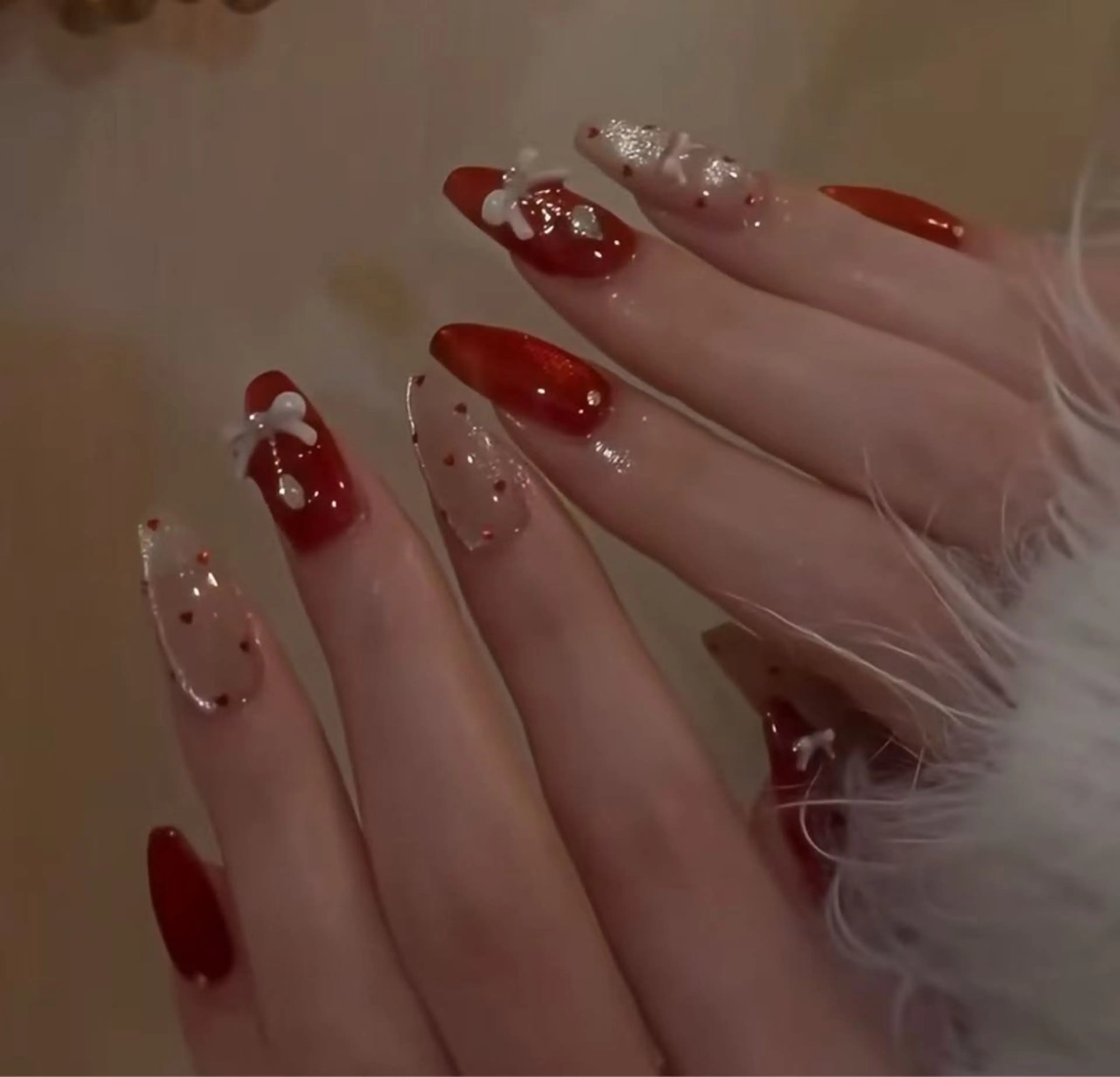 定額ネイル💅メニュー写真デザイン★🌸人気💕 冬限定の雪花ネイル4の写真