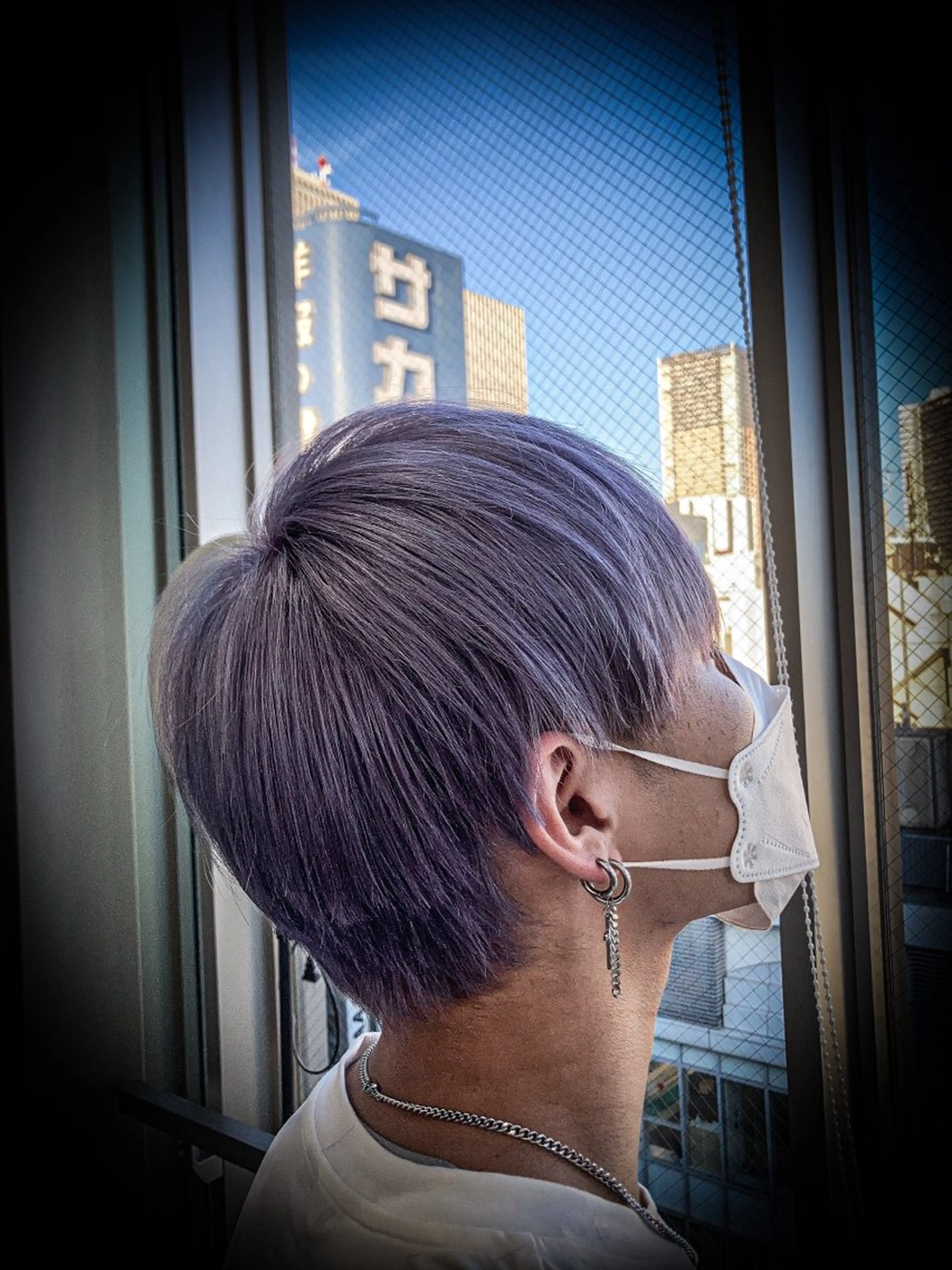 ショート パーマ メンズ カット ヘアカラー トリートメント ブリーチ毛もかけれる 縮毛矯正🍎カイトのヘアスタイル