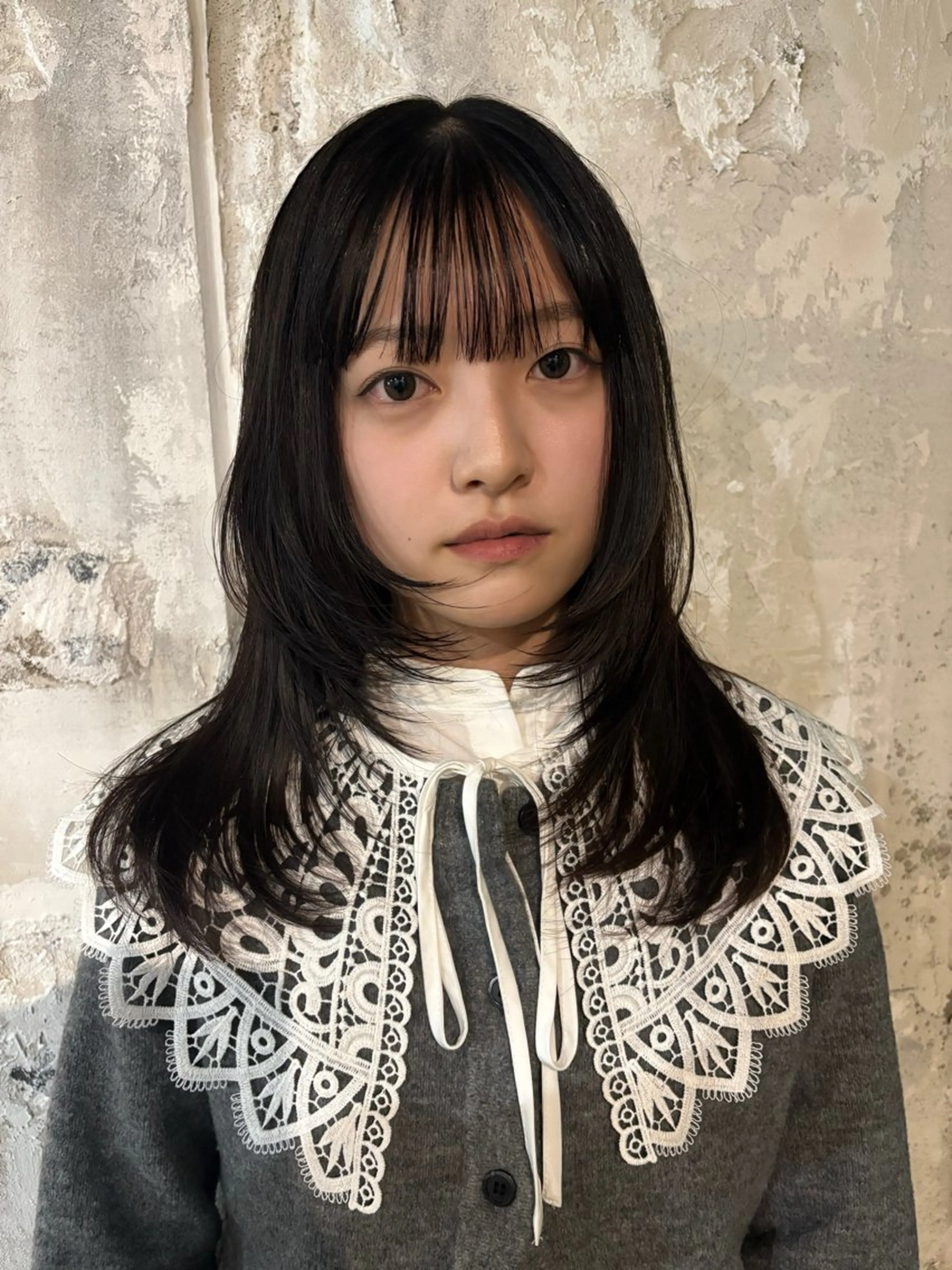 ロング パーマ 縮毛矯正 西村 瑠々花のヘアスタイル