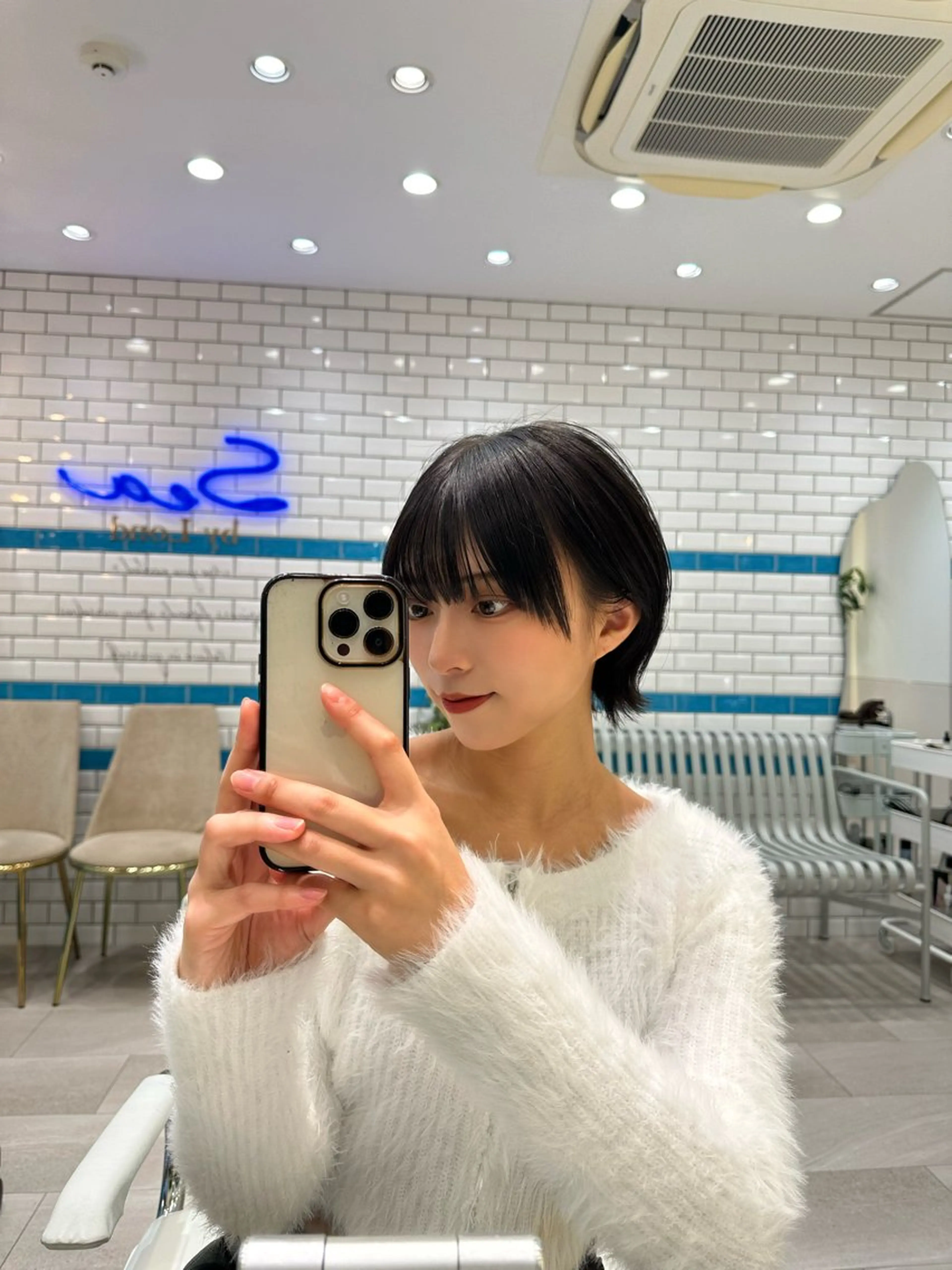 ショート カラー ショートボブ バレイヤージュ ベージュカラー ブリーチ ケアブリーチ カット ヘアカラー トリートメント 新宿/髪質改善/艶髪 韓国ヘア/大重聖斗のヘアスタイル