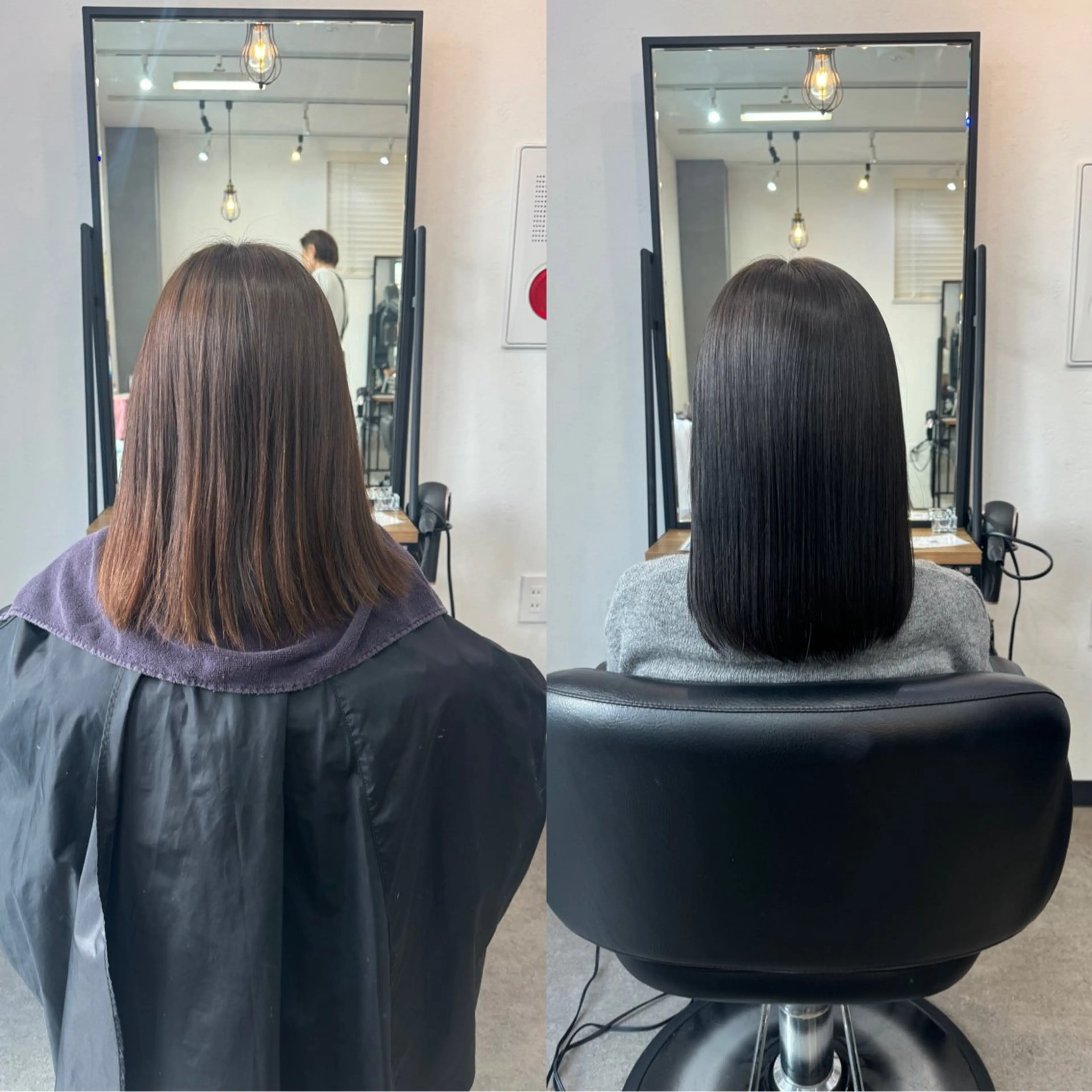ミディアム カラー ヘアカラー トリートメント 髙橋 李里亜のヘアスタイル