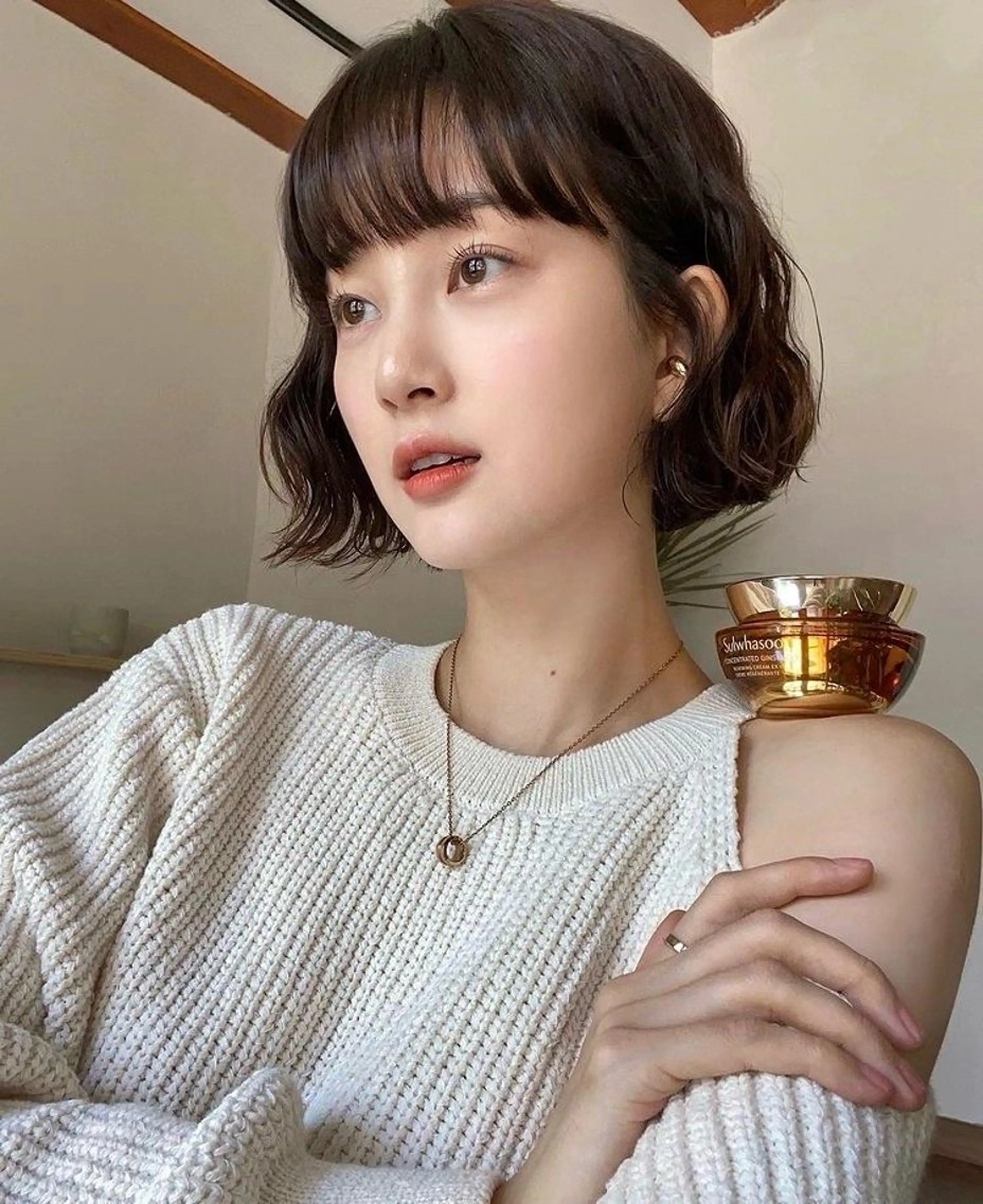 ミディアム カラー パーマ カット パーマ 表参道/髪質改善・ 透明感 colorのヘアスタイル