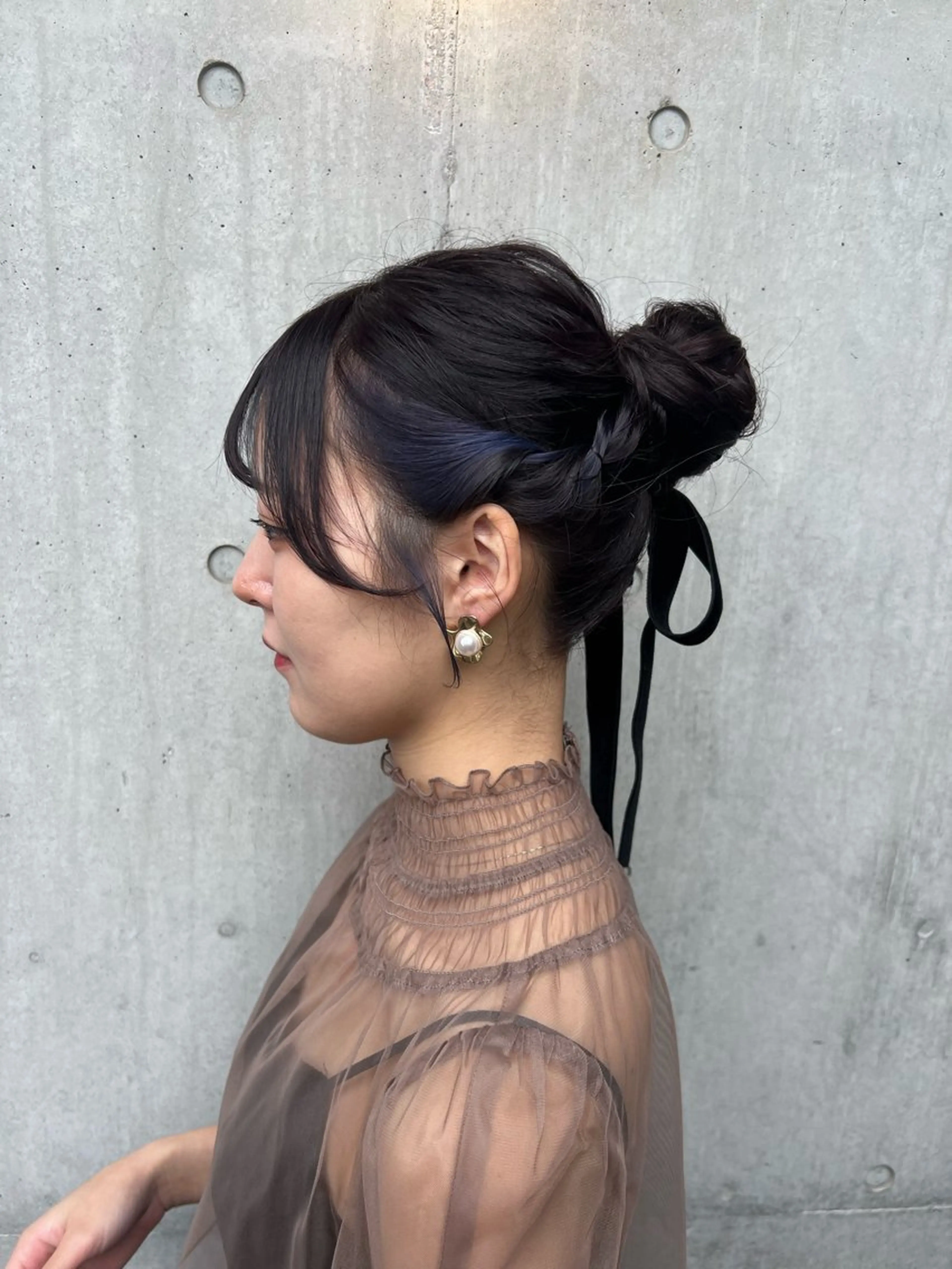 セミロング 土田かほ/当日可🎀 透明感カラー🍃のヘアスタイル