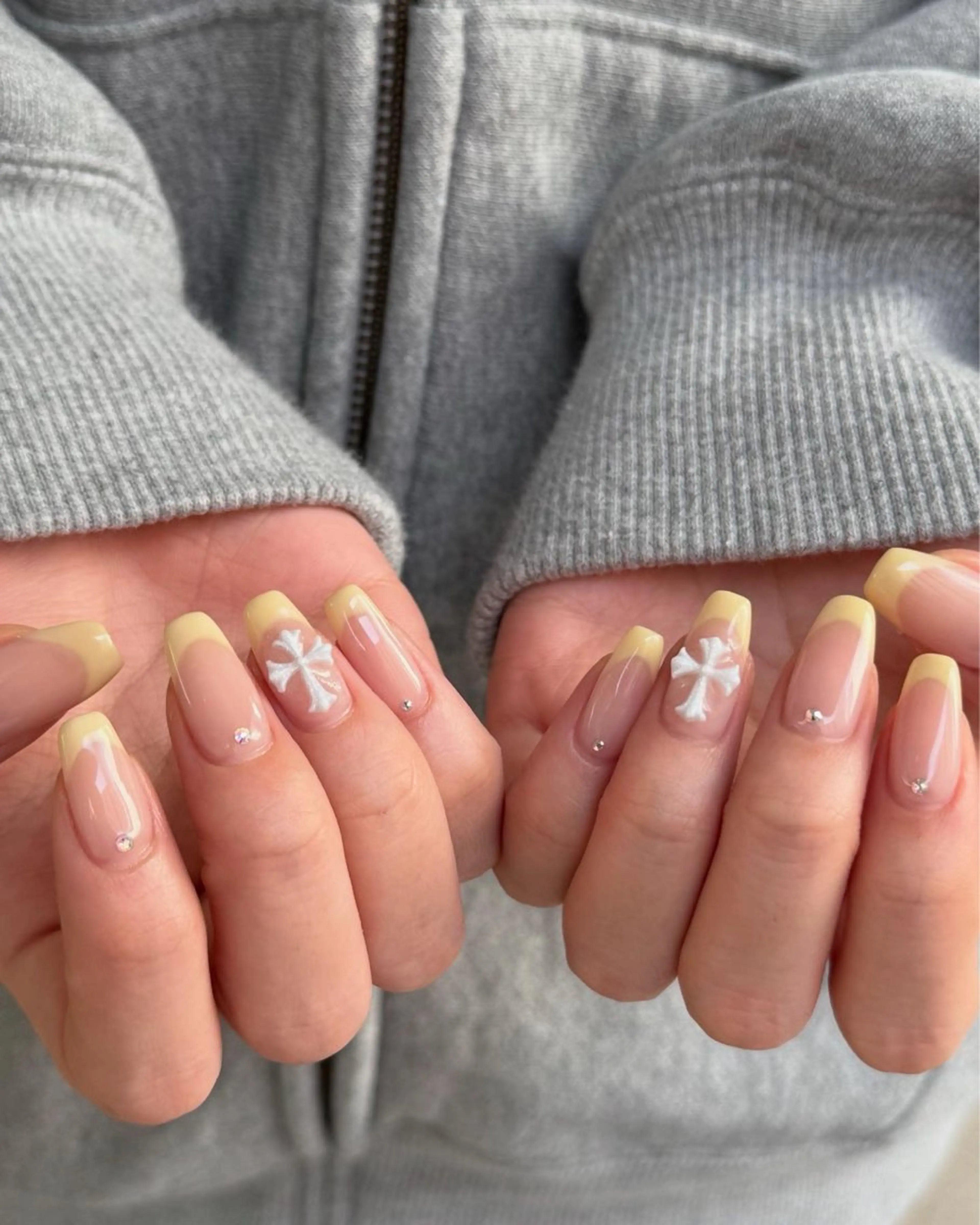 🉐練習モデル🫧フレンチネイル(ベースカラー込)の写真