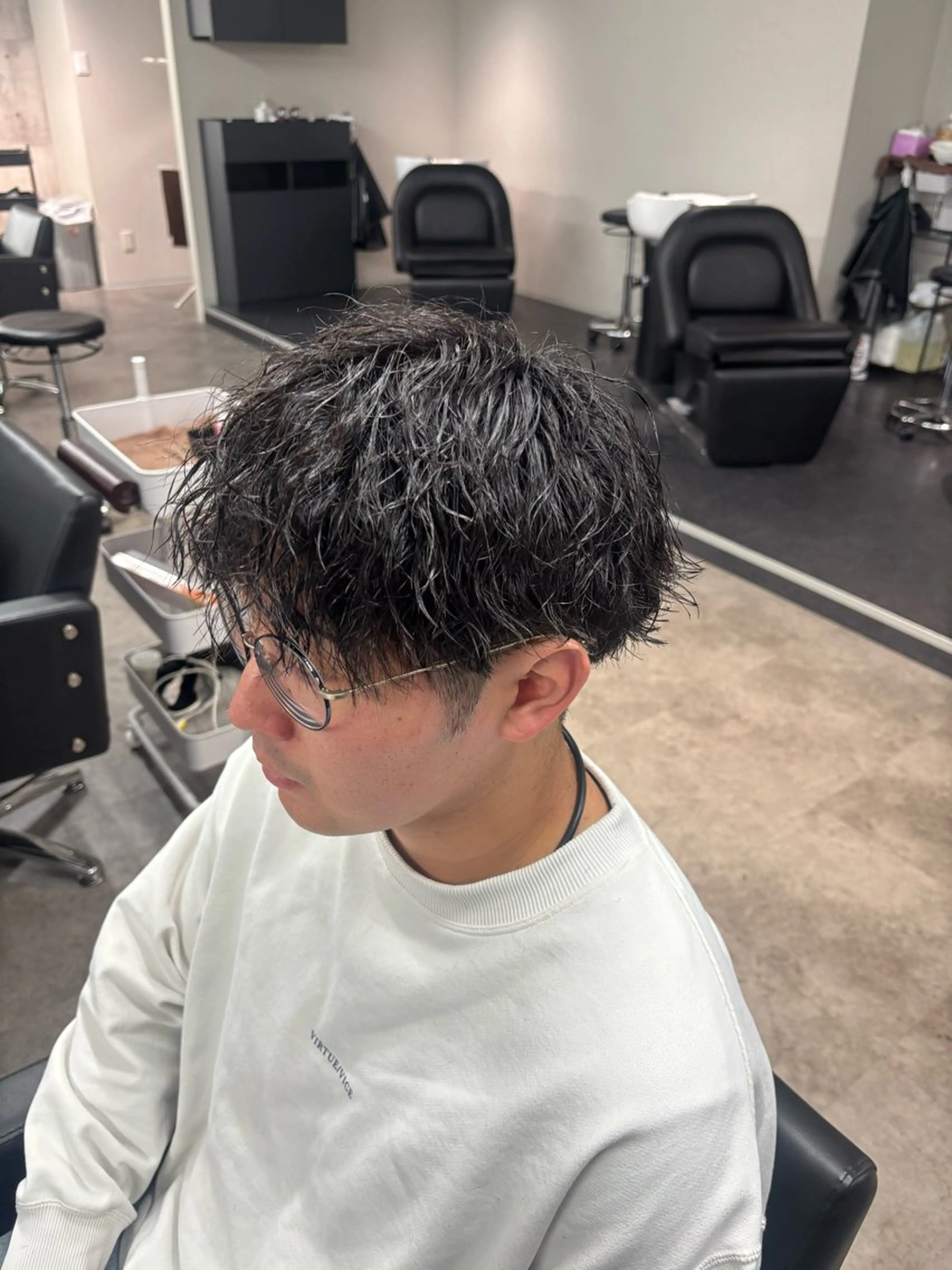 メンズ メンズパーマ 波巻きパーマ カット パーマ りあん/ 立川/パーマのヘアスタイル