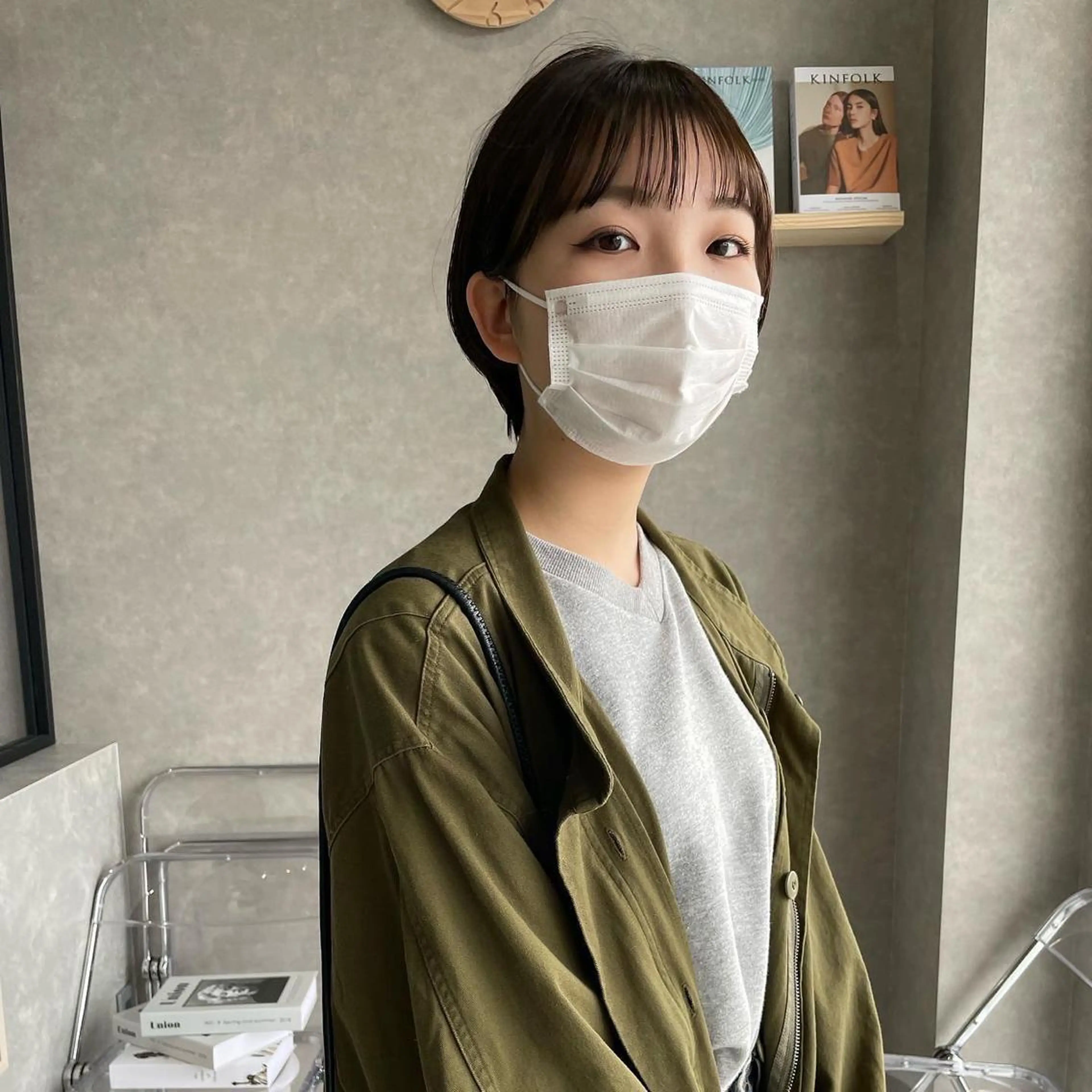ショート シースルーバング ショートヘア カット ヘアカラー 河原 亮のヘアスタイル