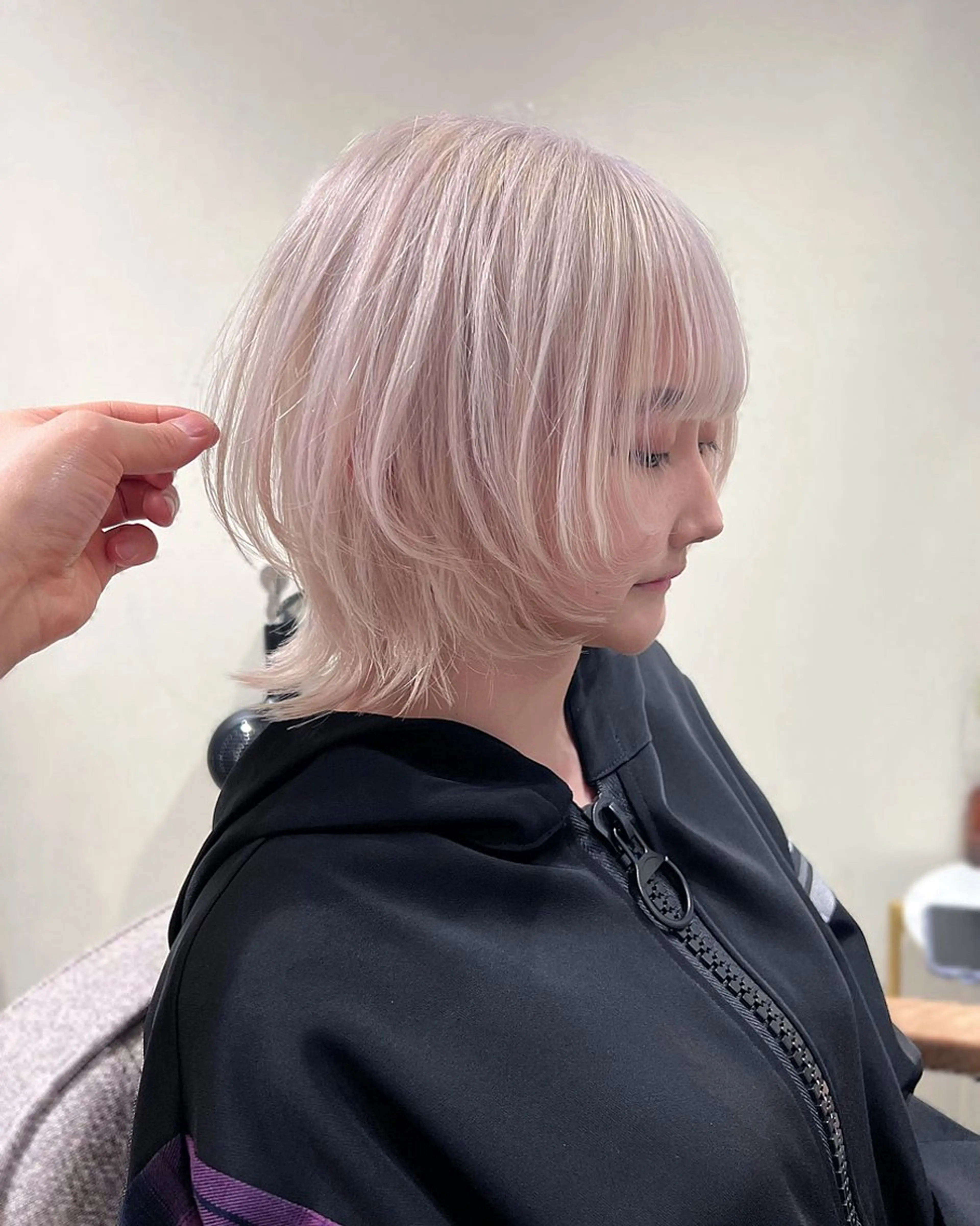 ショート カラー ウルフカット レイヤーカット/韓国 艶カラー🪄REN.のヘアスタイル