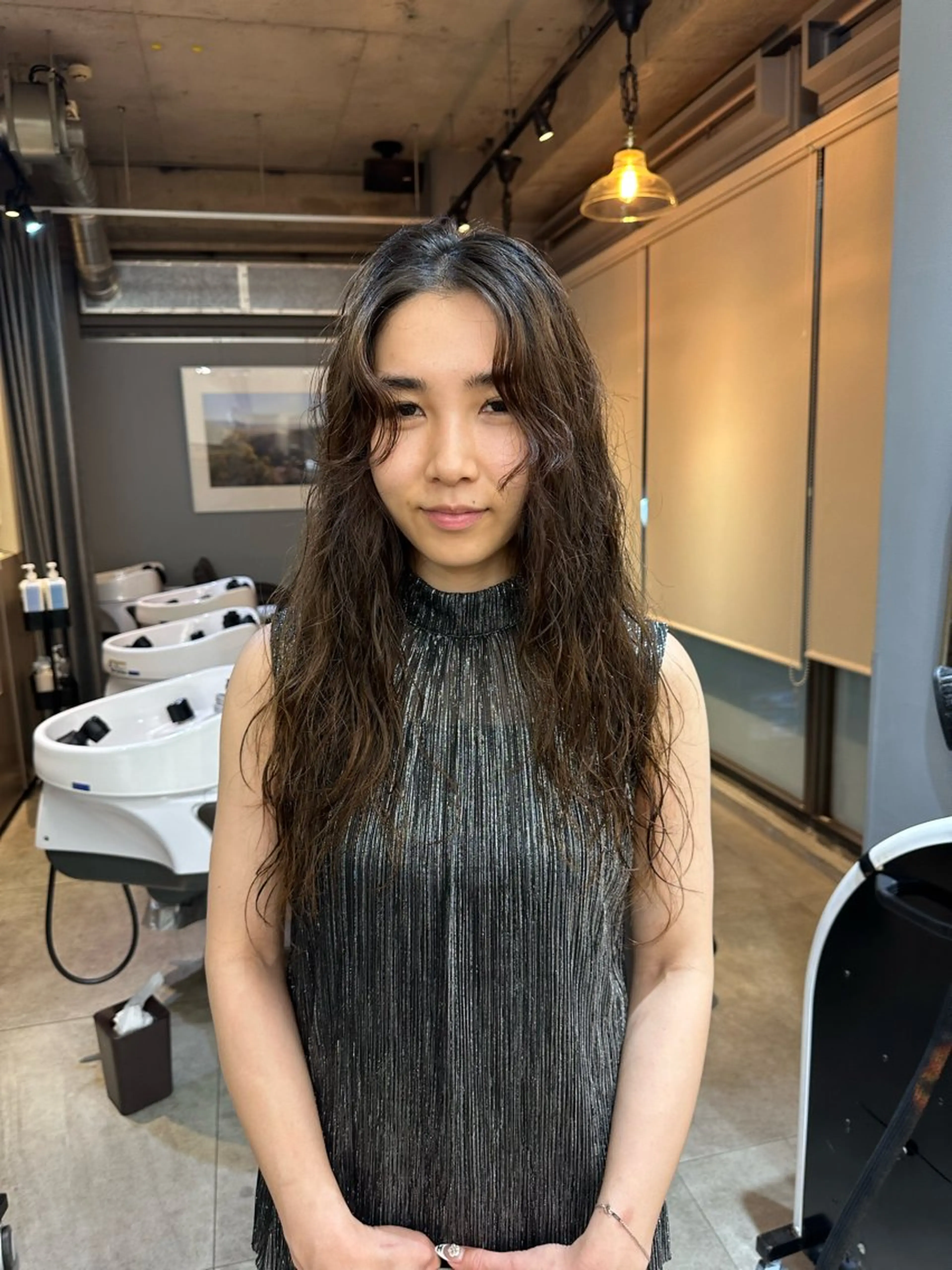 ロング パーマ ロング カット パーマ さとう あやかのヘアスタイル