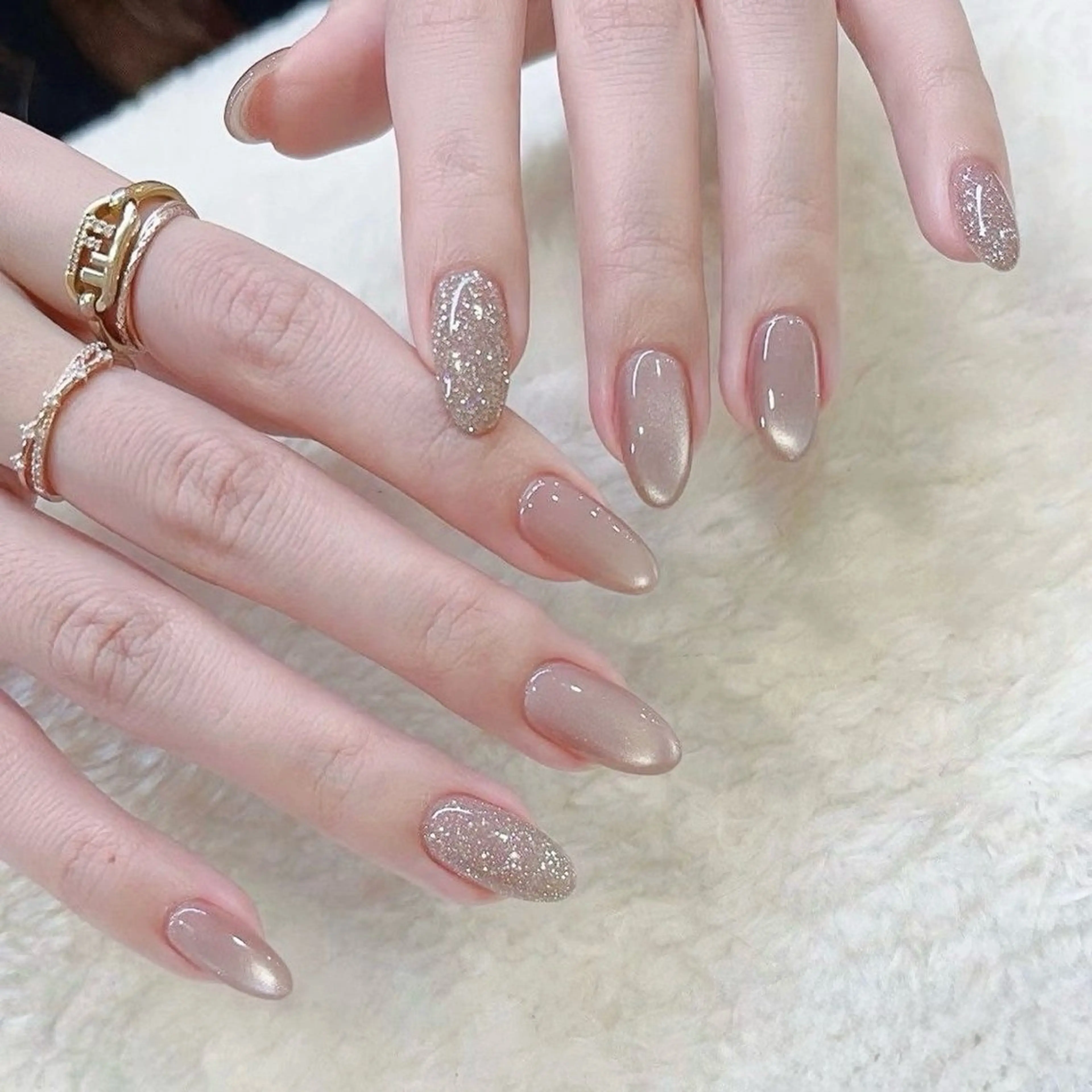 ネイル 長さ出し フレンチネイル グラデーション 卒業式 マグネットネイル ハンドネイル ハンドケア MIHANA NAILのネイルデザイン