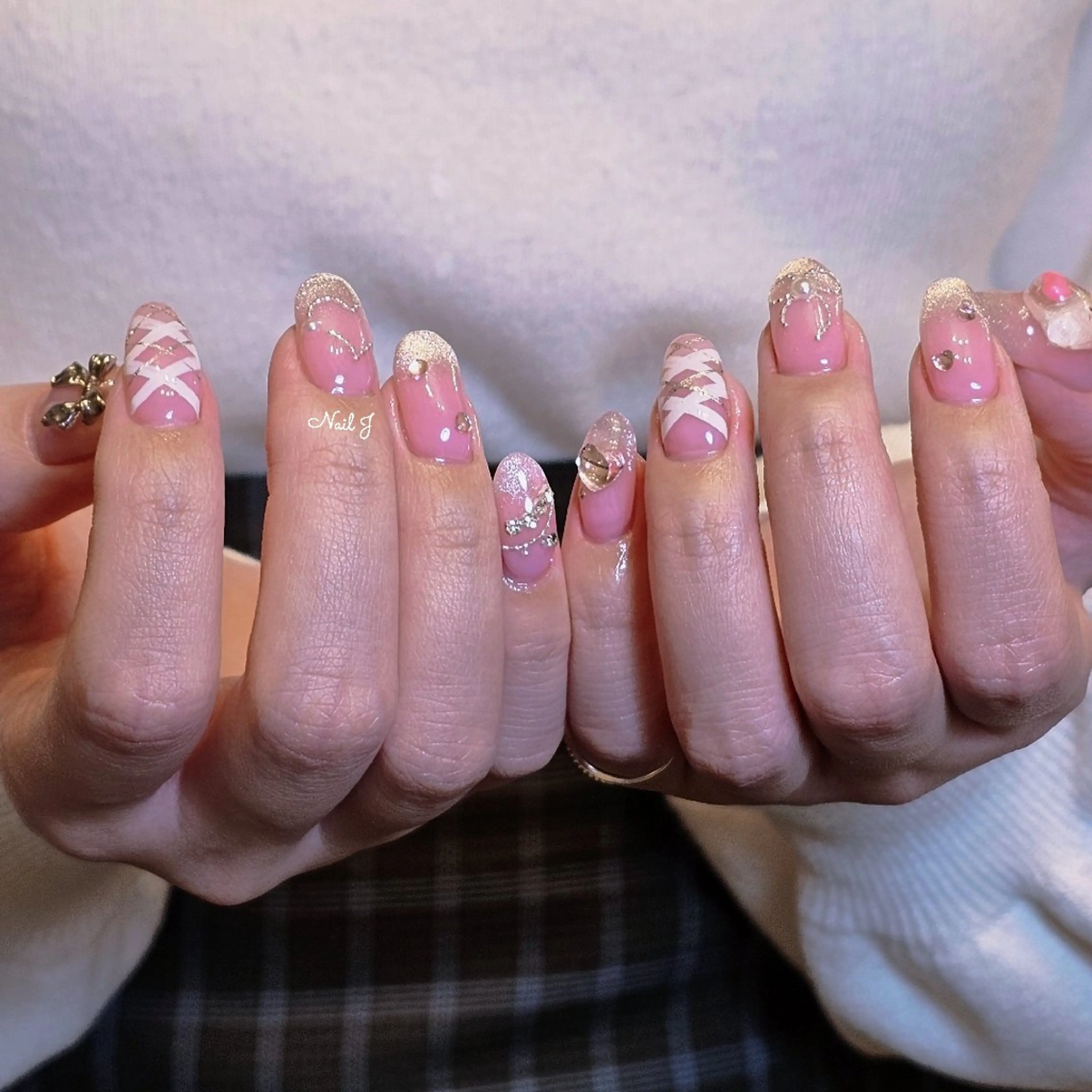 ネイル 韓国ネイル 冬ネイル ハンドネイル Nail Jのネイルデザイン
