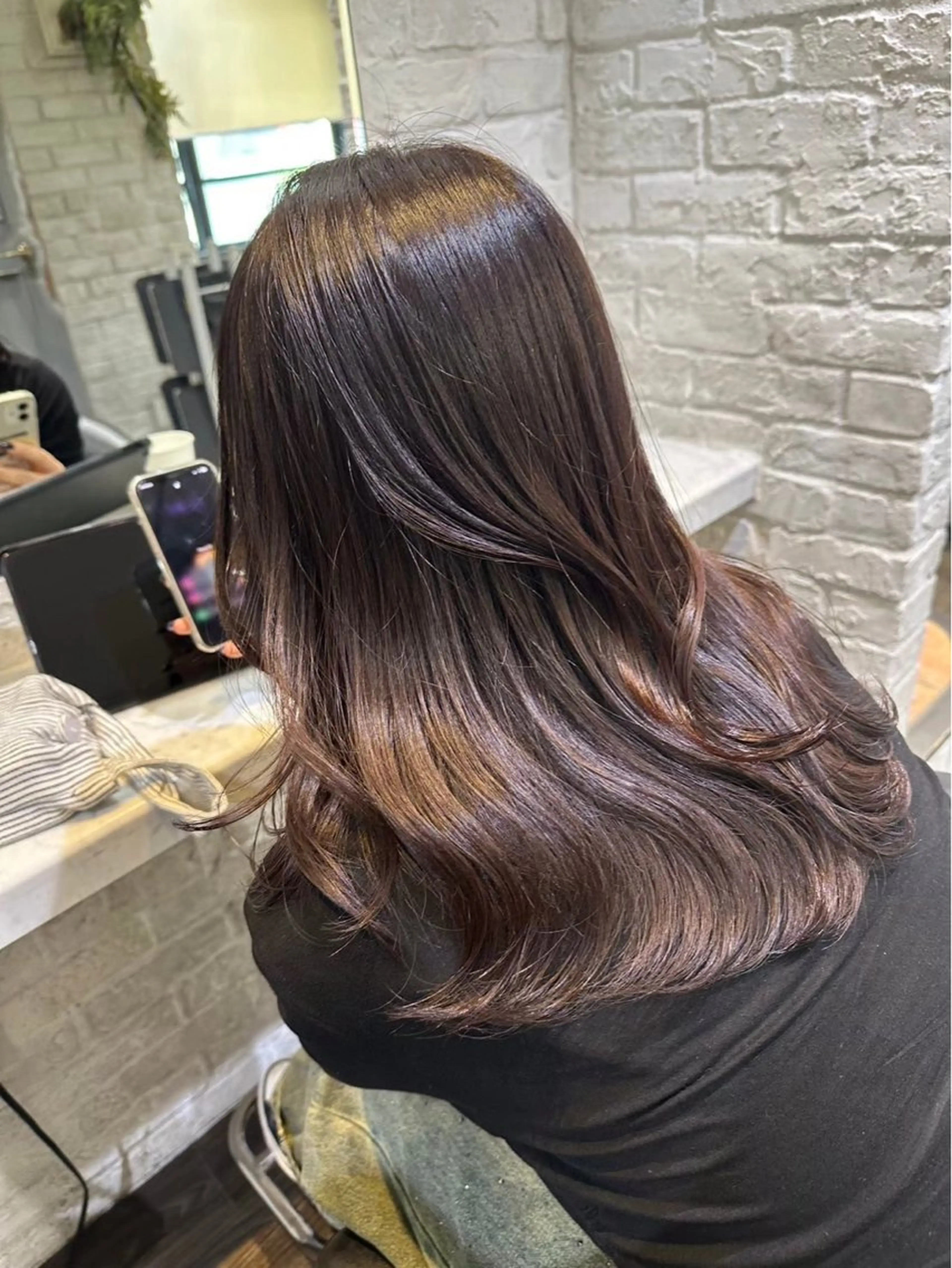 セミロング カラー Mauve 世田谷 きたじまのヘアスタイル
