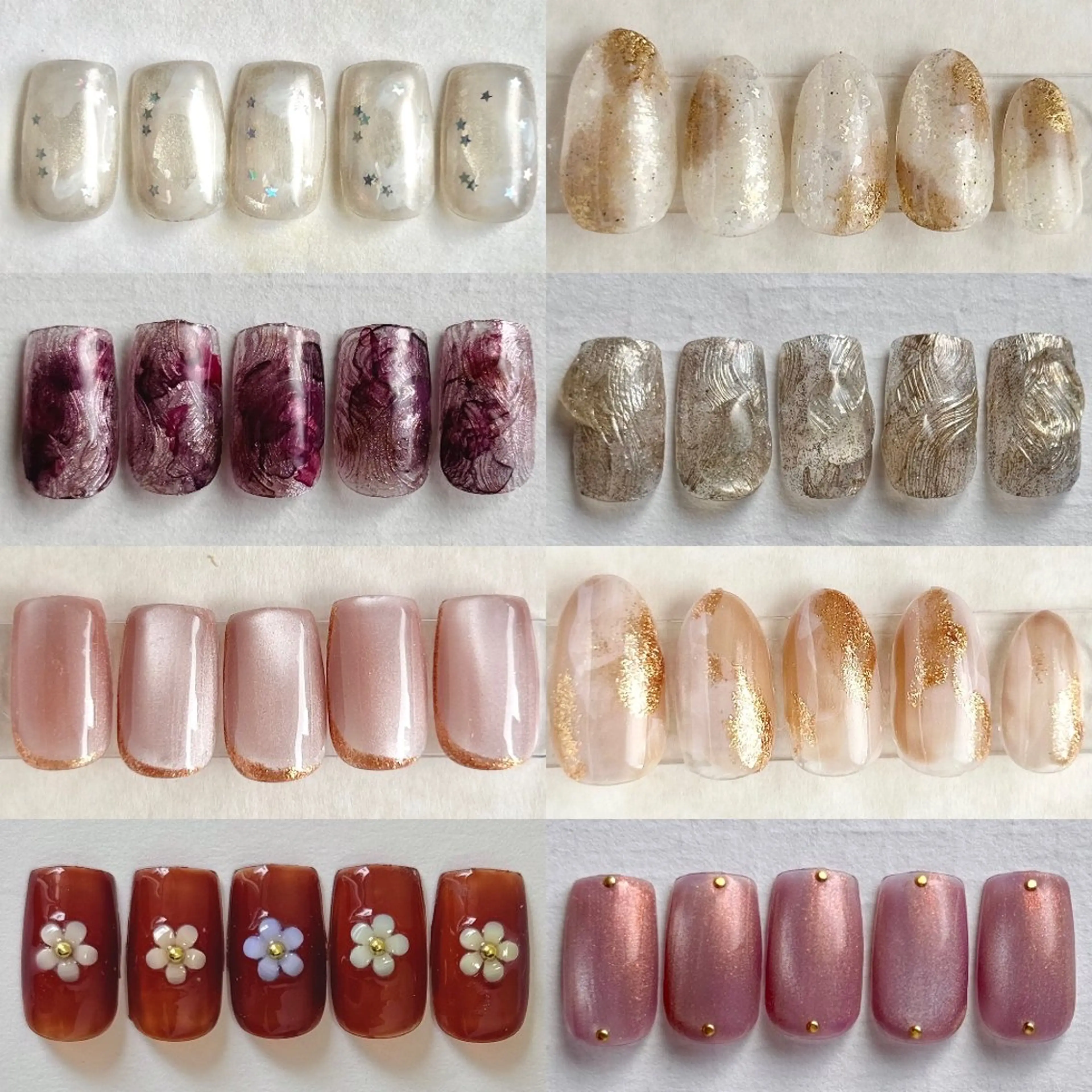 ネイル アートネイル ブルー ボルドー ジェルネイル グリーン ハンドネイル muum　新宿2分 新宿三丁目1分のネイルデザイン