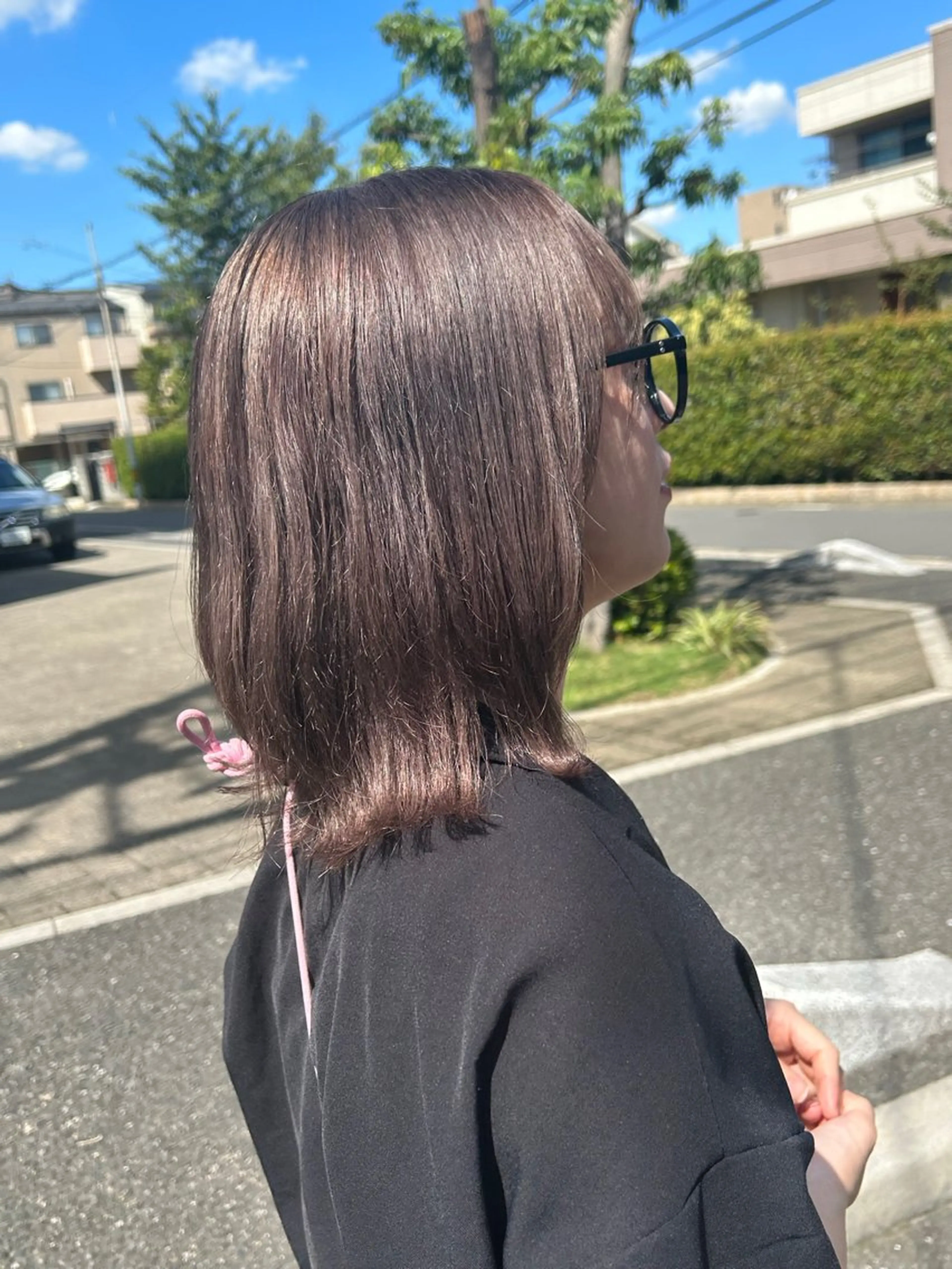 ミディアム カット ヘアカラー トリートメント N'SOL / 土田 優妃のヘアスタイル