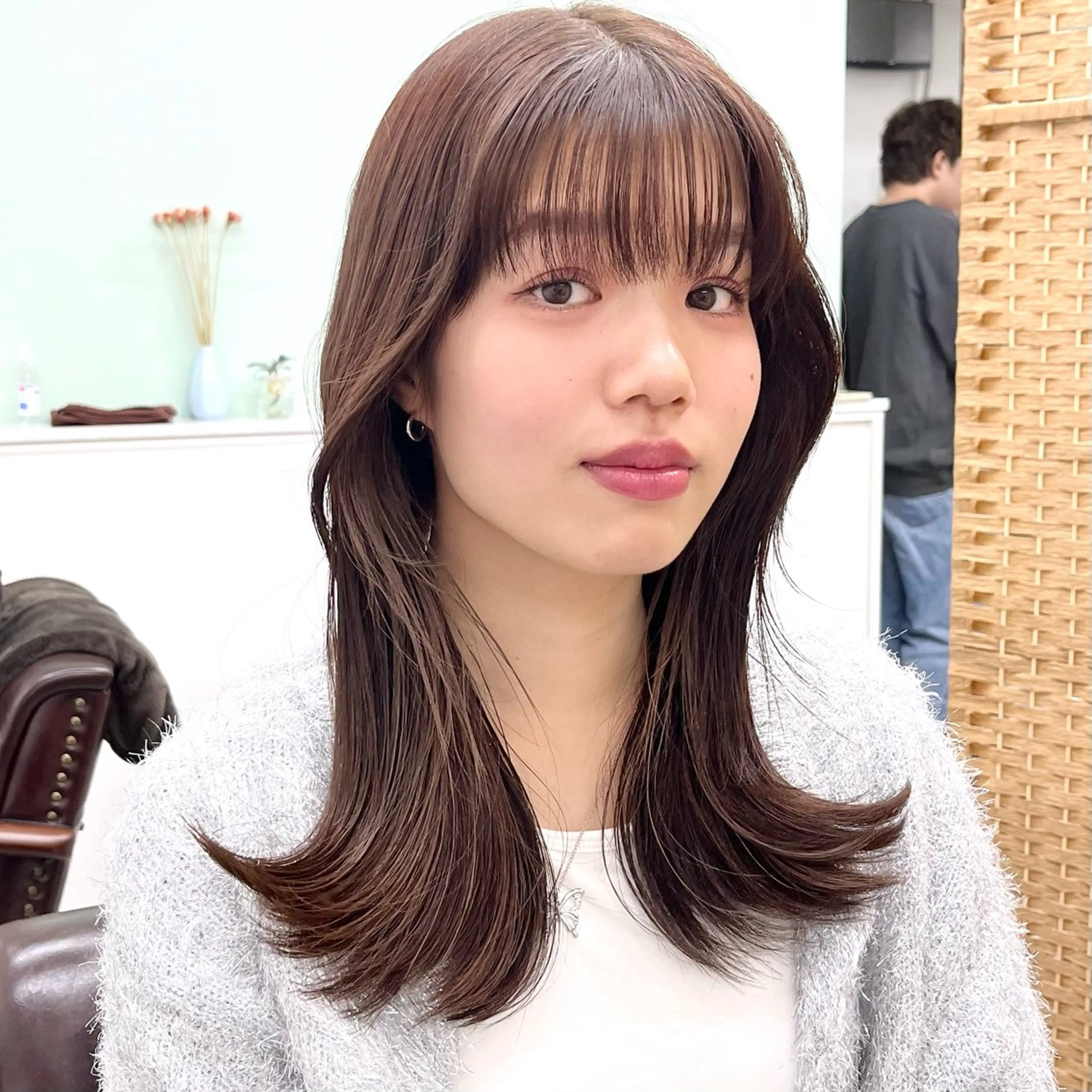 ロング カラー 韓国風ヘア カット ヘアカラー トリートメント 天王寺髪質改善なら よしみさん✨のヘアスタイル