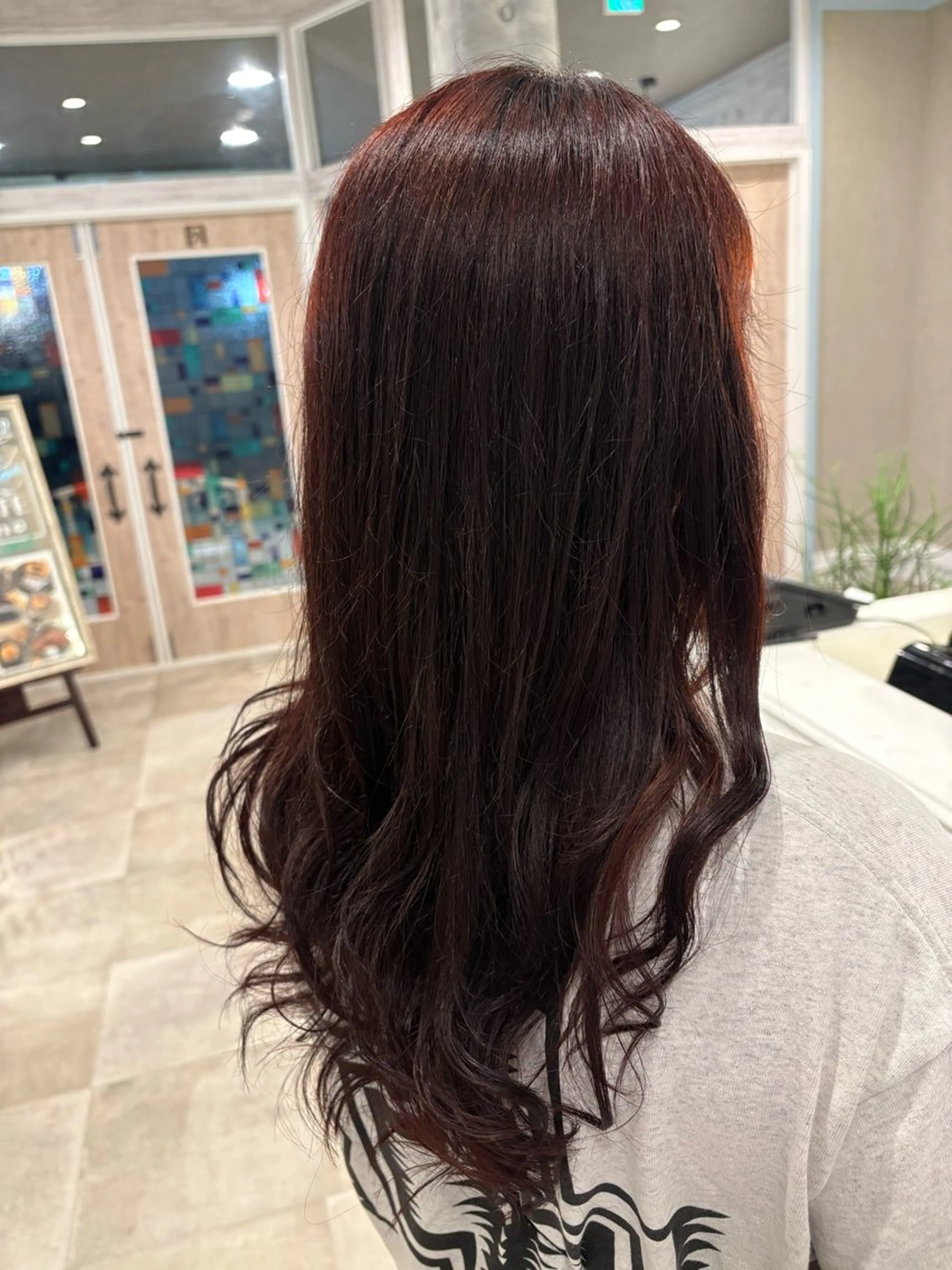 セミロング ヘアカラー トリートメント Calbari 鎌田美歩のヘアスタイル