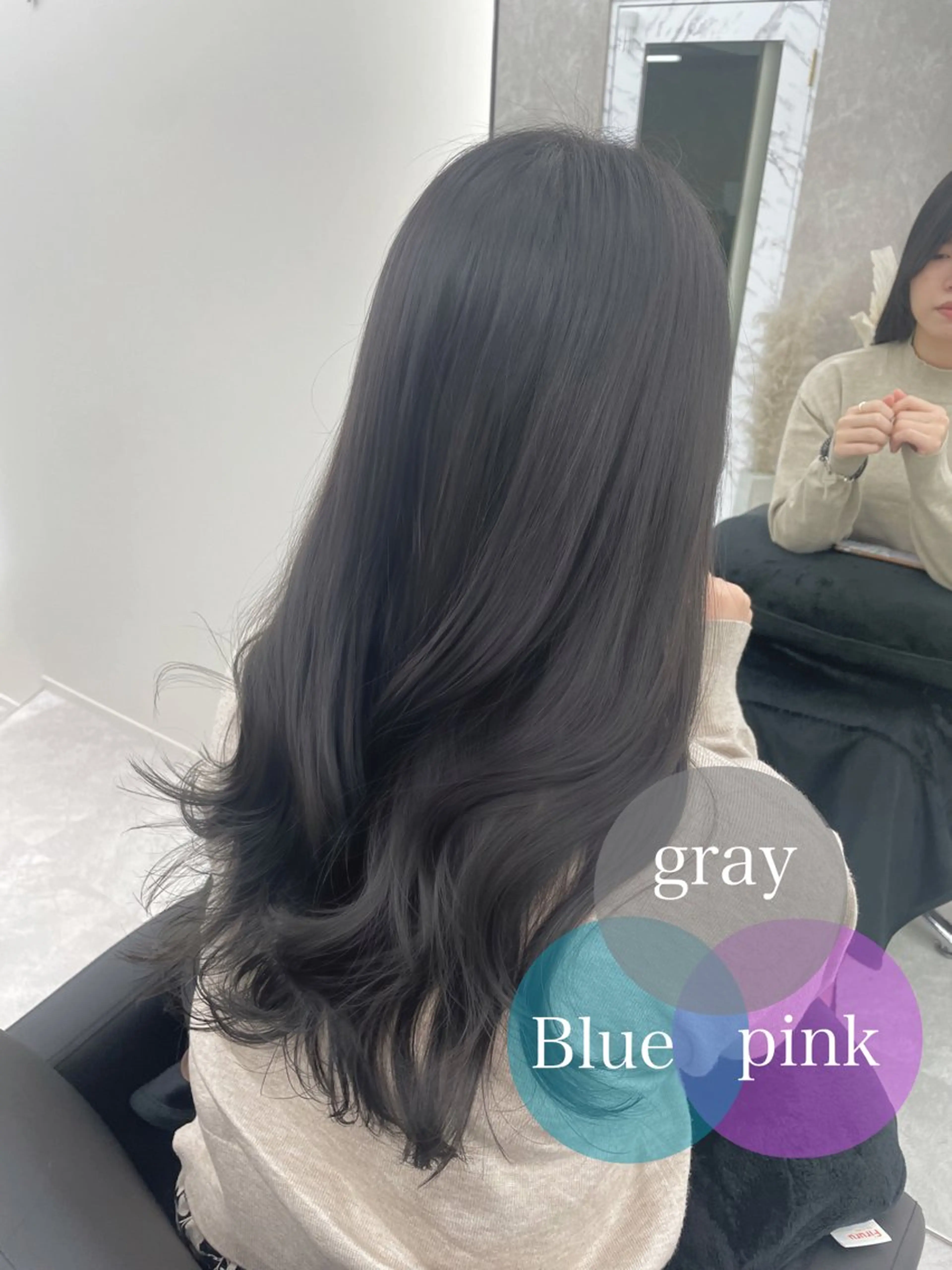 ロング カラー 髪質改善/赤み消し ブリーチなし心斎橋のヘアスタイル