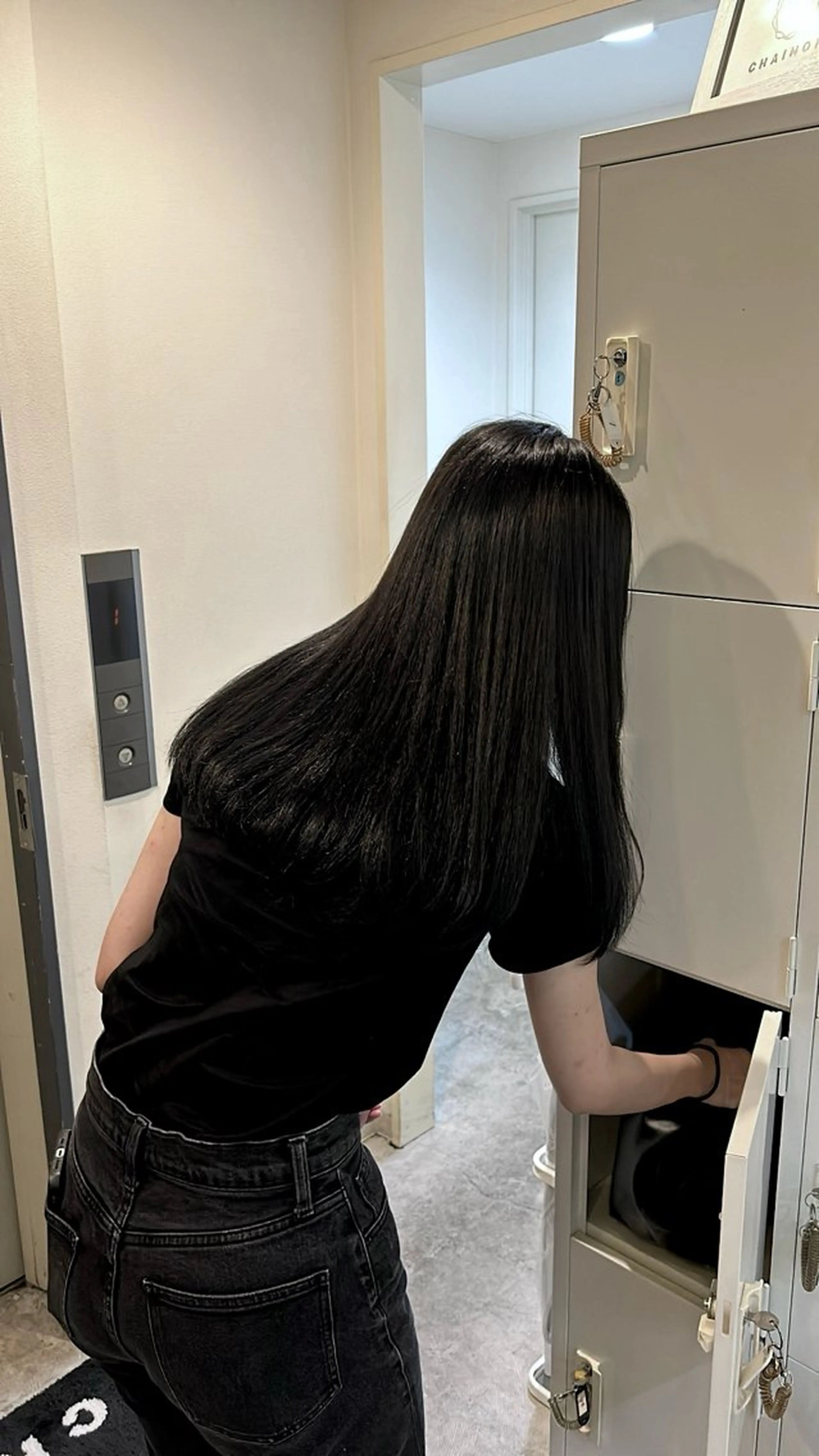 ロング カラー 黒髪 ブルーカラー ブルーブラック ヘアカラー 透明感カラー/ ナチュラル/toaのヘアスタイル