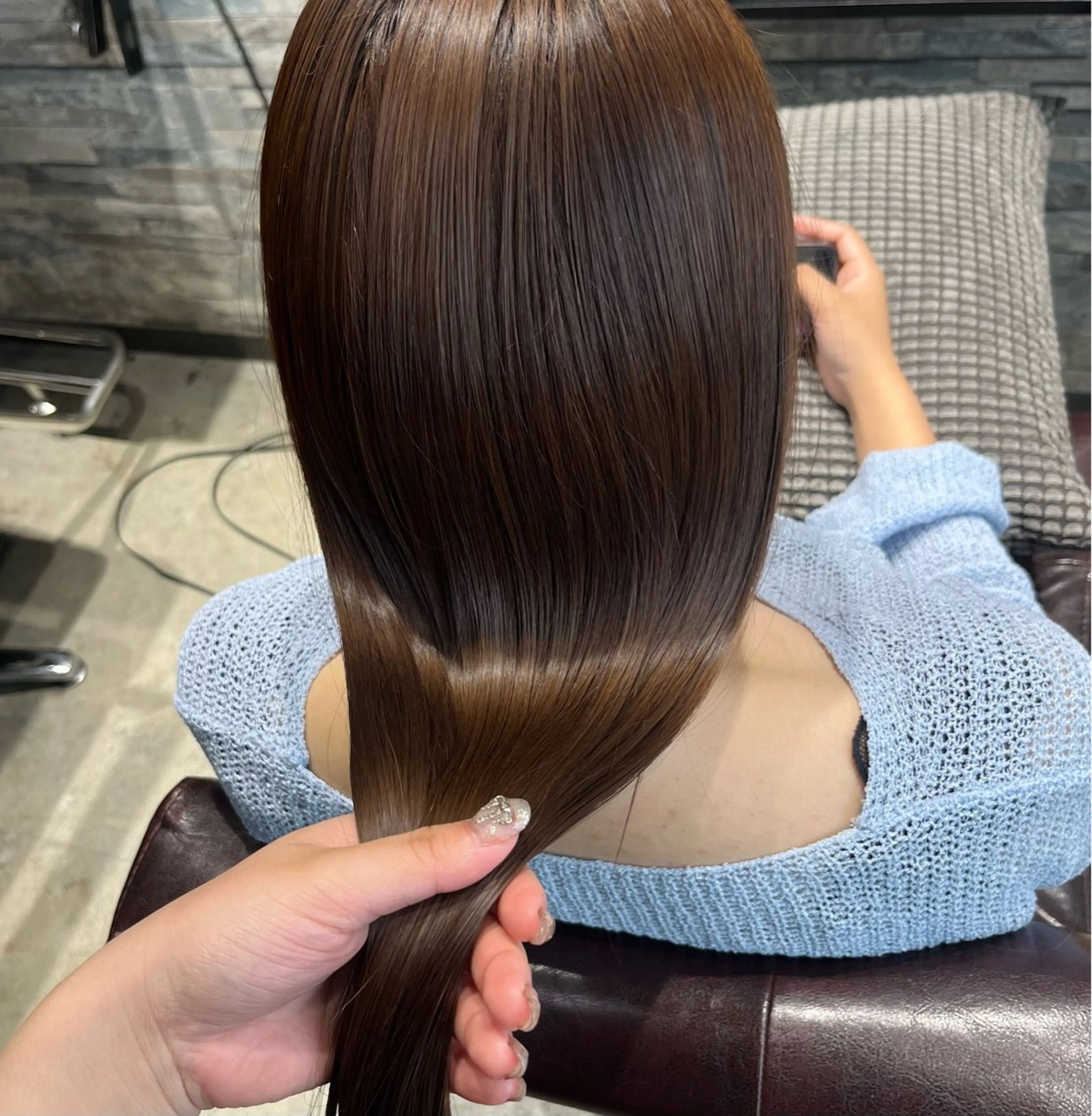 ロング トリートメント ベージュ⟡˖ブリーチ ˖ ࣪⊹あずきのヘアスタイル
