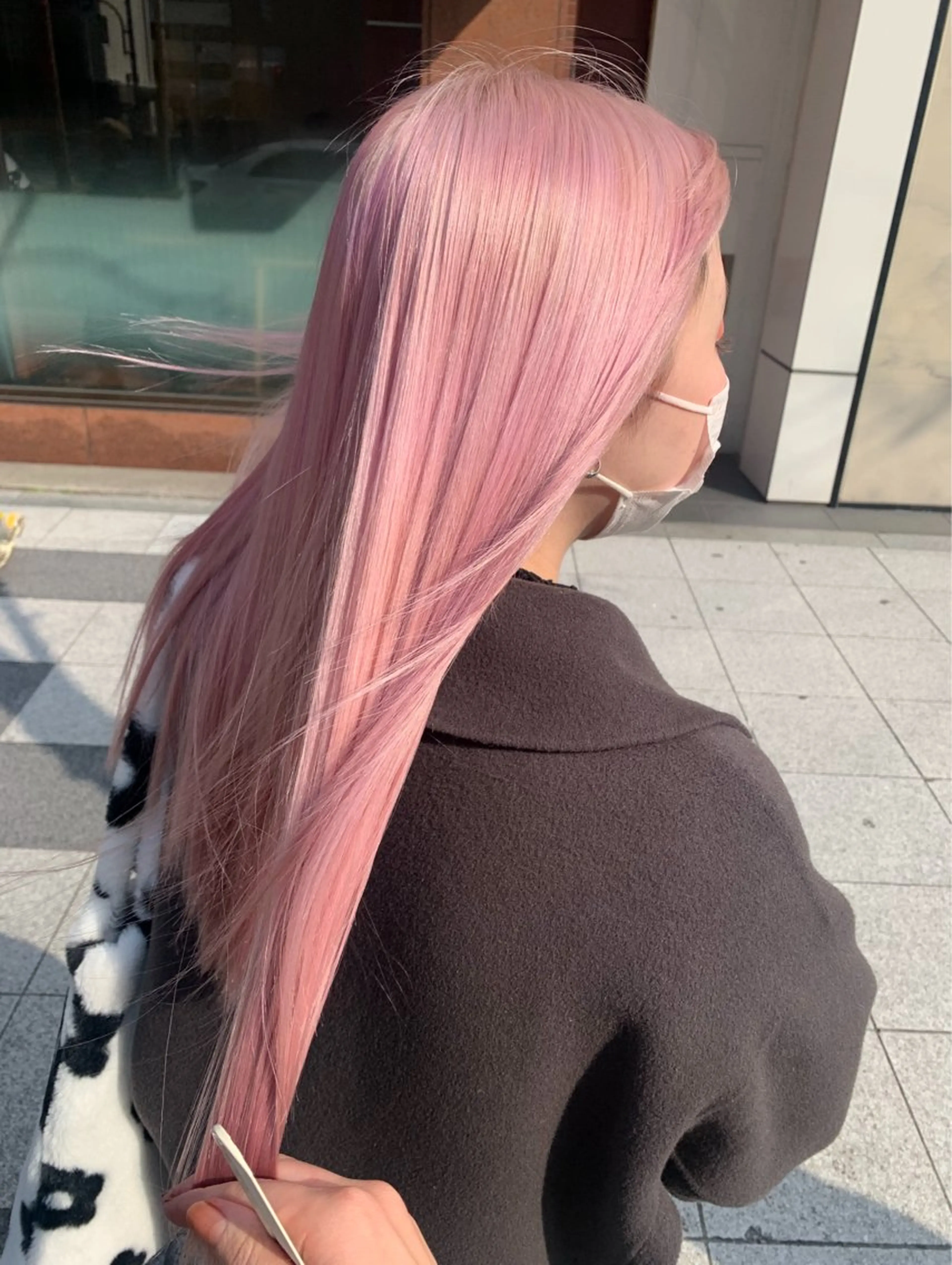 カラー ピンクカラー ホワイトピンク ヘアカラー BOOMBOX所属・Clair クレアのヘアスタイル