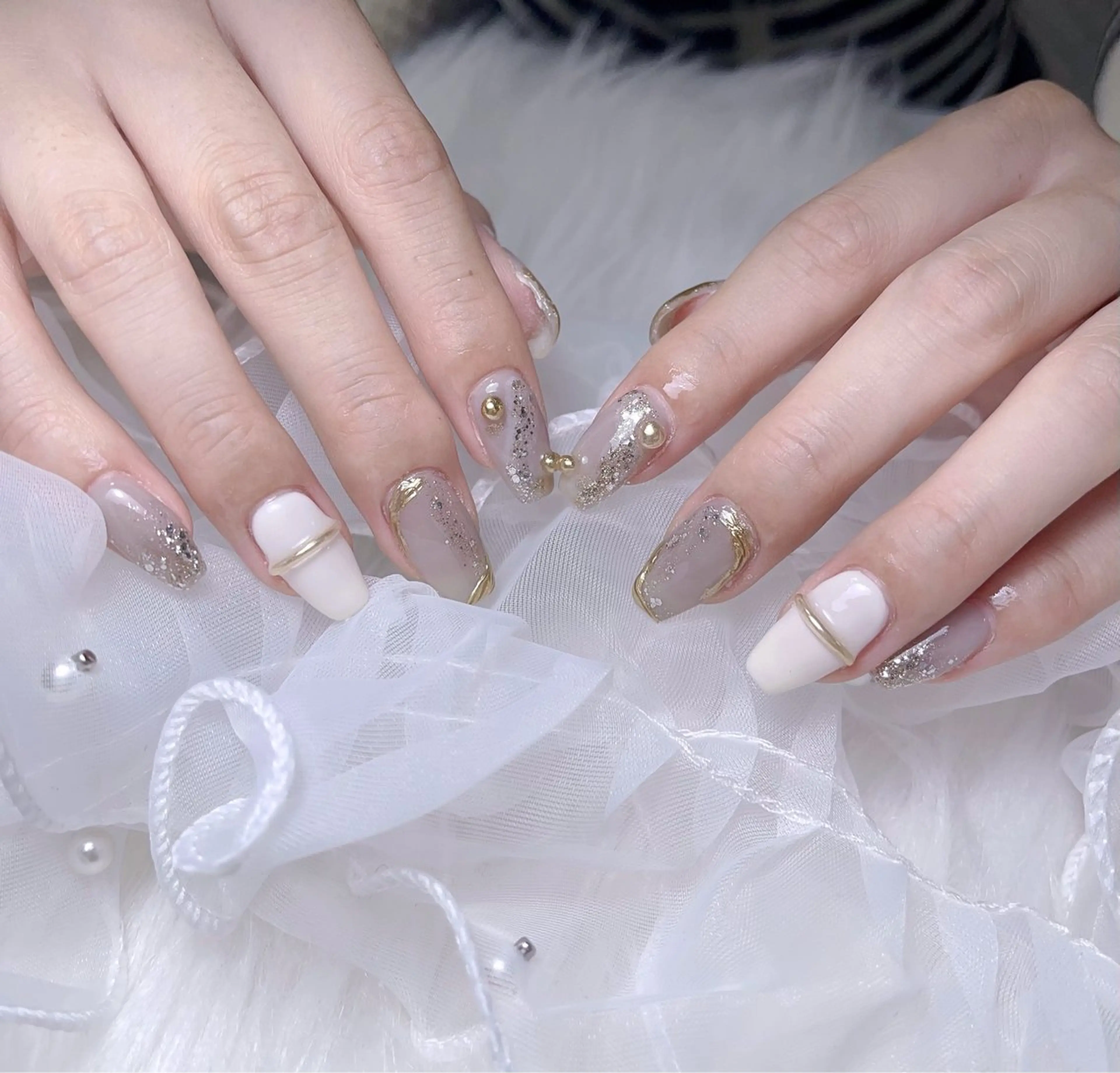 ネイル ハンドネイル 🦋y y Nail 🤍のネイルデザイン