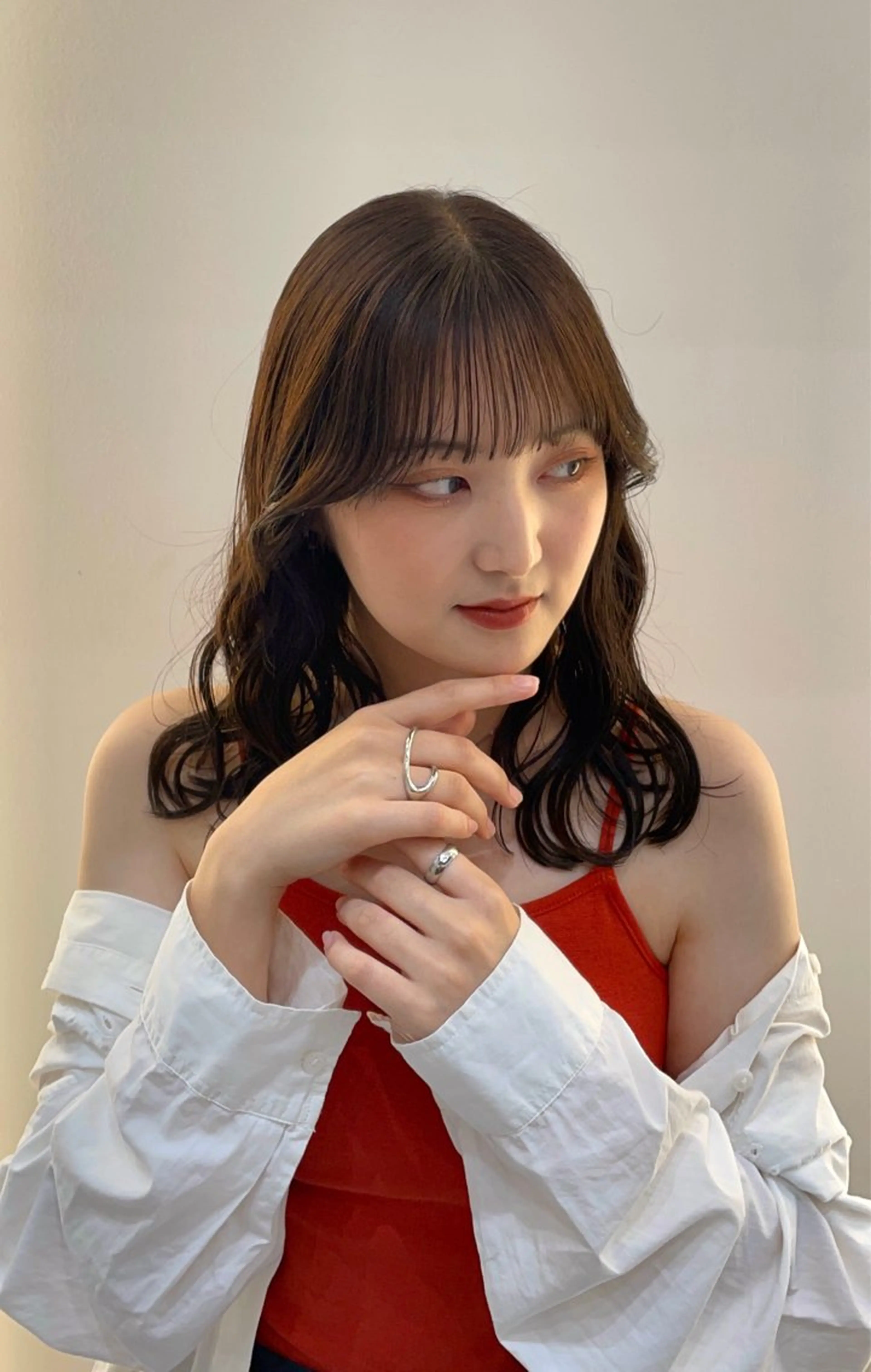 セミロング カラー ヘアアレンジ 暖色･透明感カラー /唯菜 ﾕｲﾅのヘアスタイル