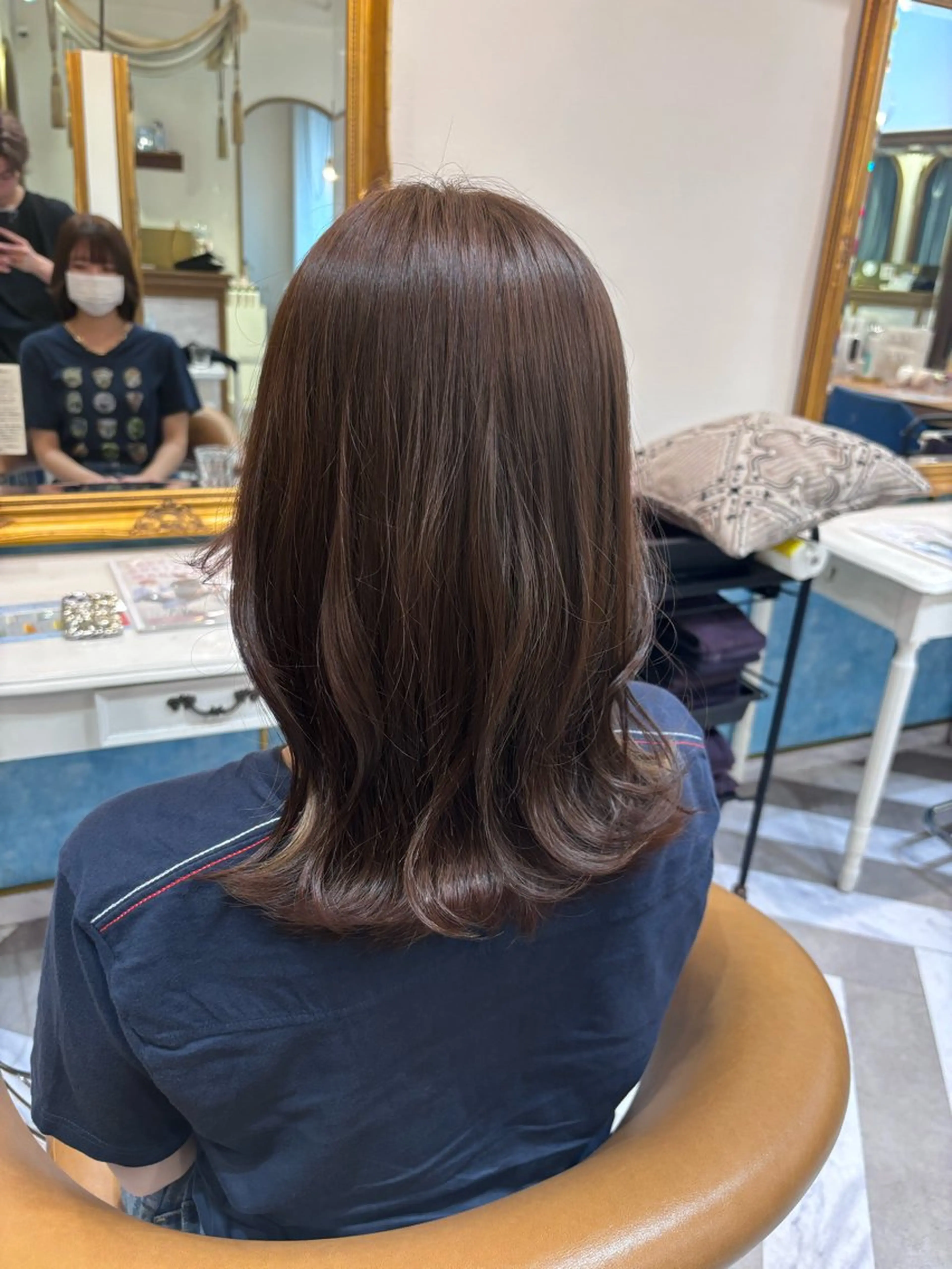 ミディアム カラー ❤︎韓国レイヤー/透 明感カラー/目黒のヘアスタイル