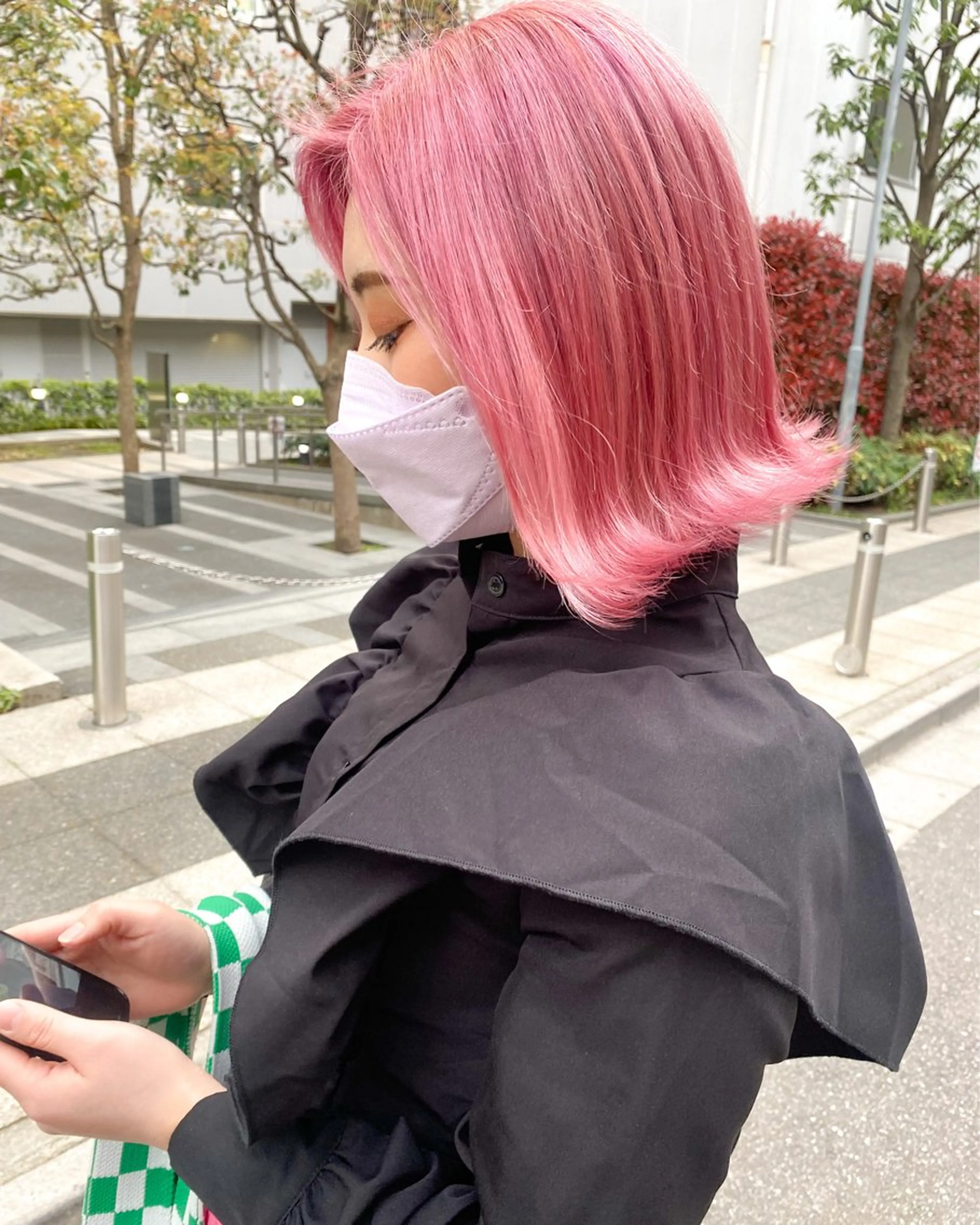 ミディアム カラー カシス ハイトーンカラー インナーカラー 韓国風カラー ラベンダーカラー ヘアカラー Chérie所属・Chérie 渋谷/カラーサロンのヘアスタイル