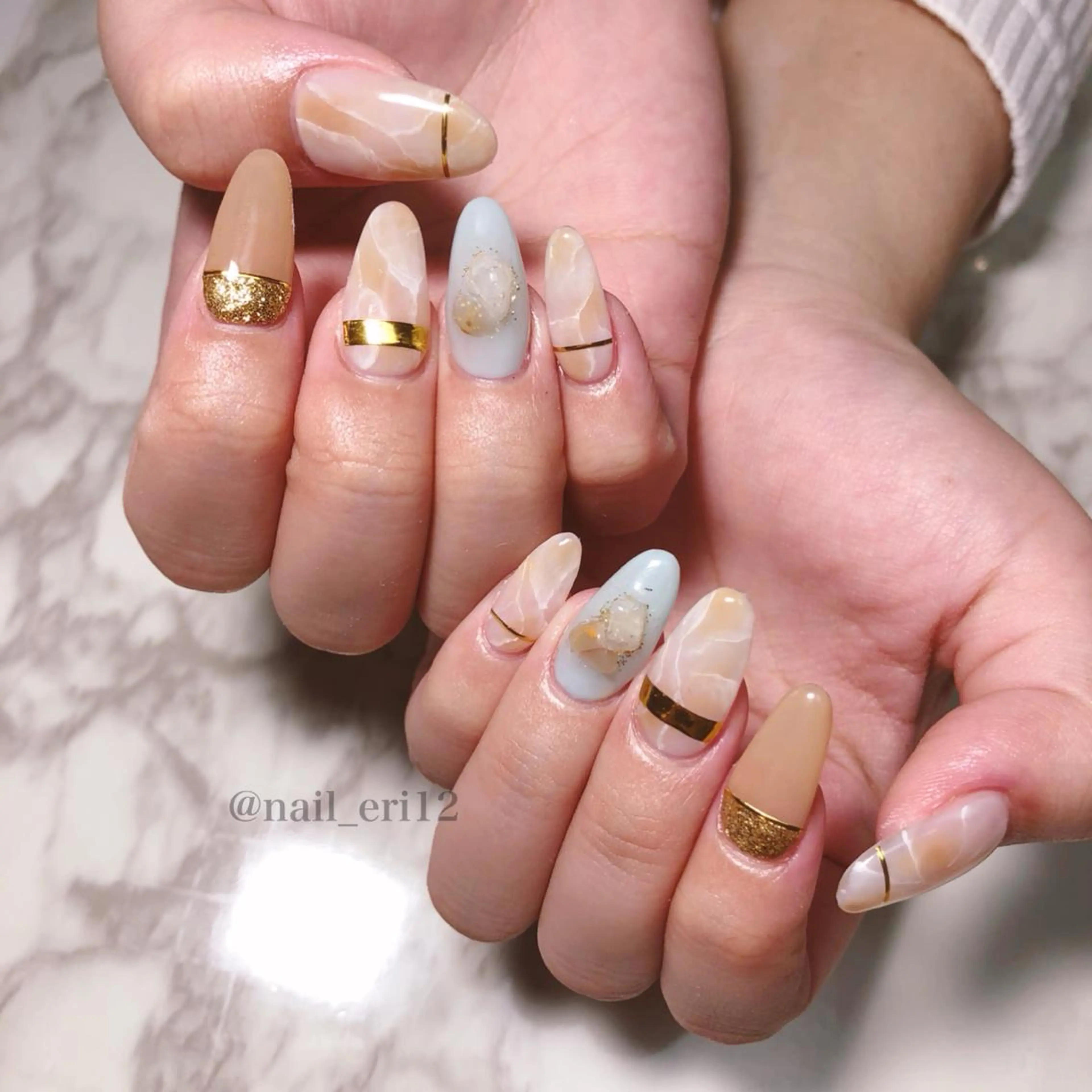 セミロング ネイル nail salon &e eriのネイルデザイン